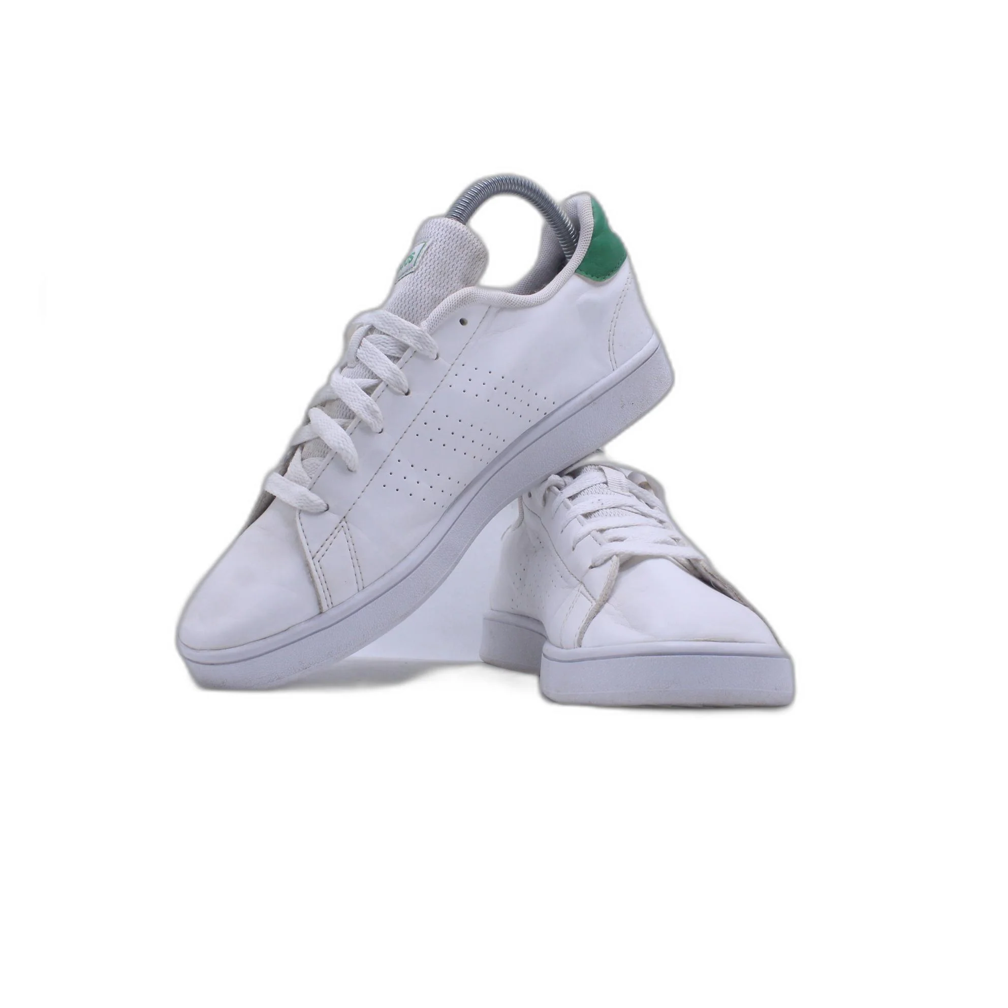 Adidas Advantage White Green Lace Up Sneaker - Image 5