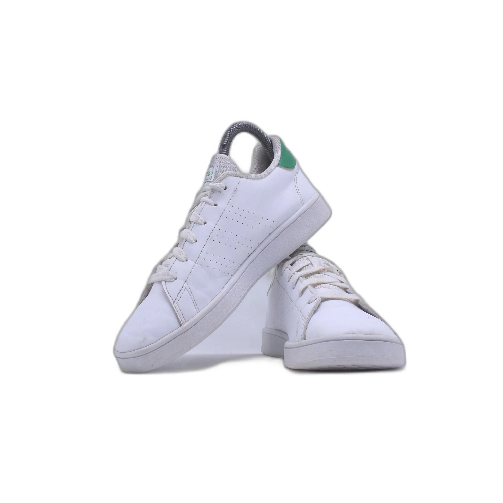 Adidas Advantage White Green Lace Up Sneaker - Image 5