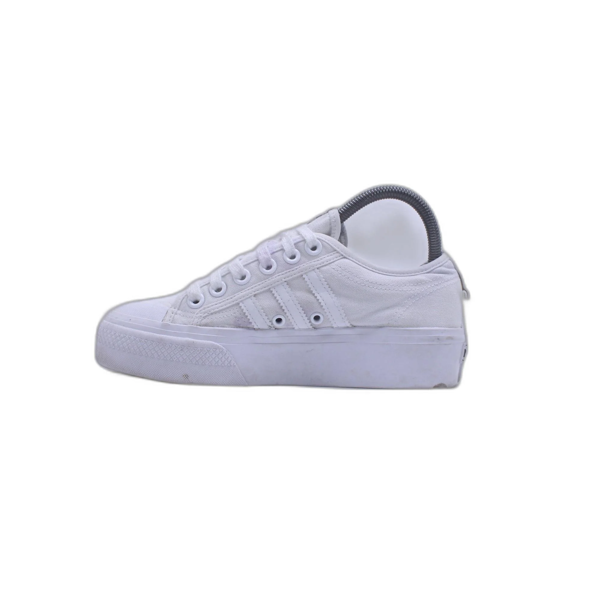 Adidas Nizza Platform Triple White Women's Casual Shoe - Image 2