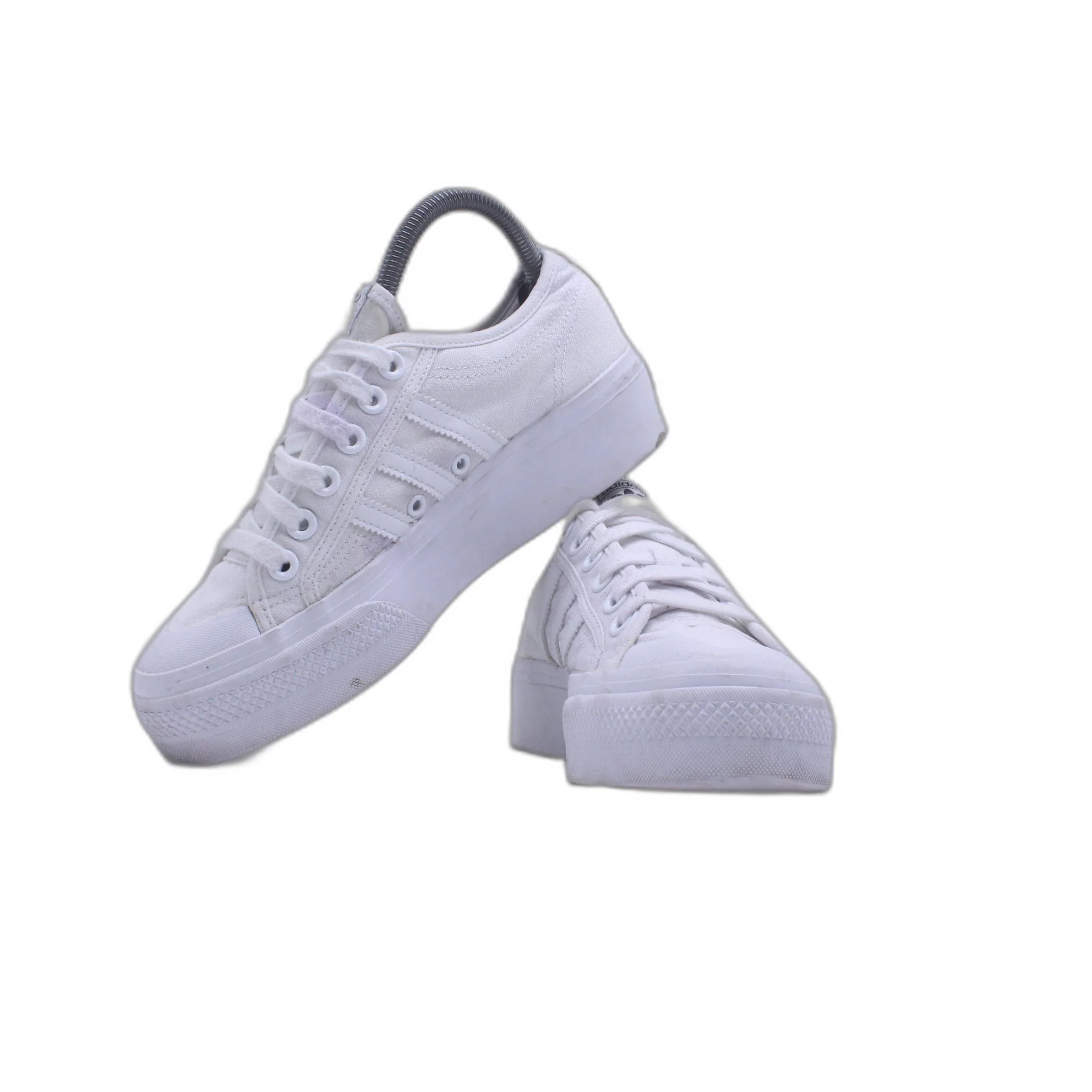 Adidas Nizza Platform Triple White Women's Casual Shoe - Image 5