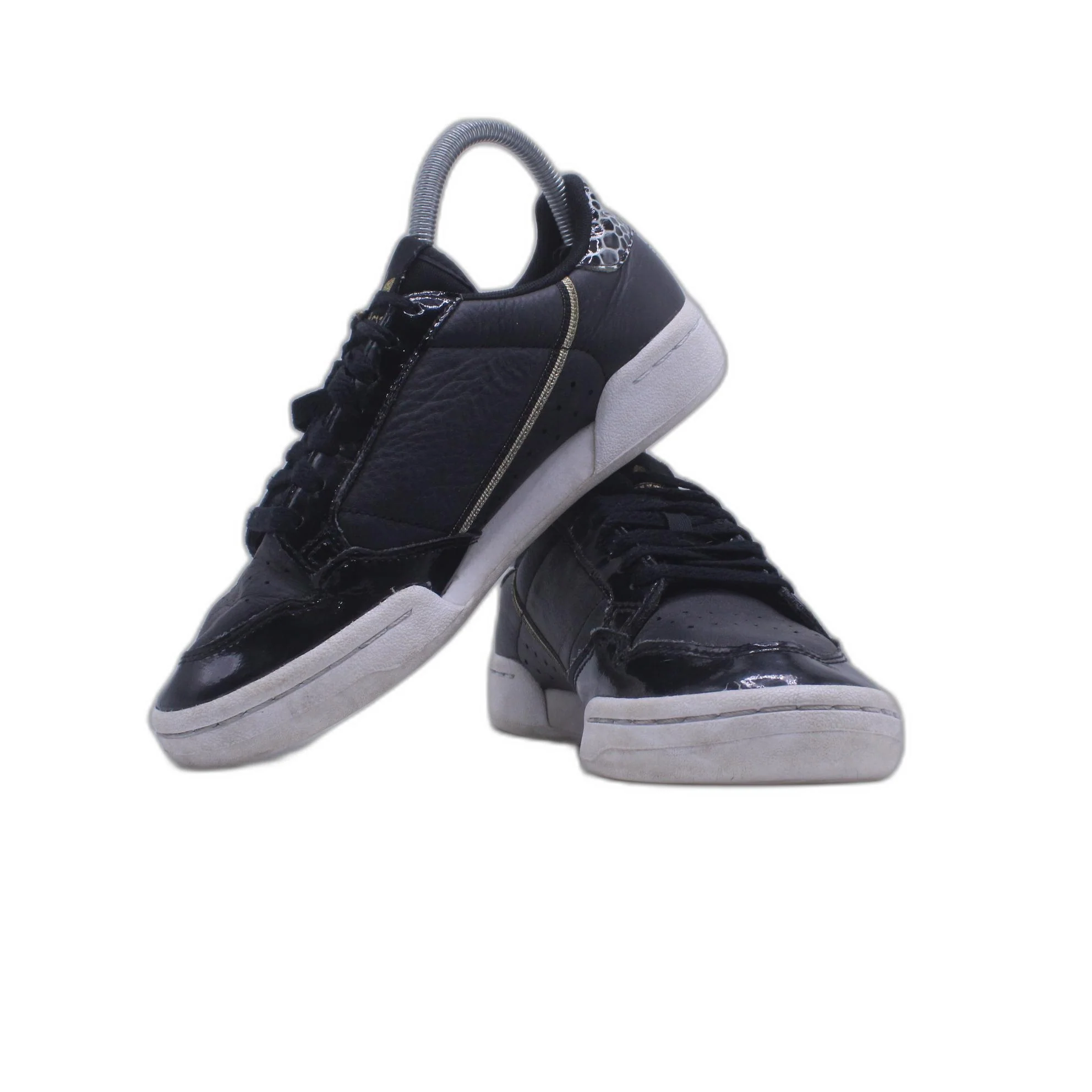 Adidas Originals Continental 80 Black Gold Leather Sneakers - Image 3