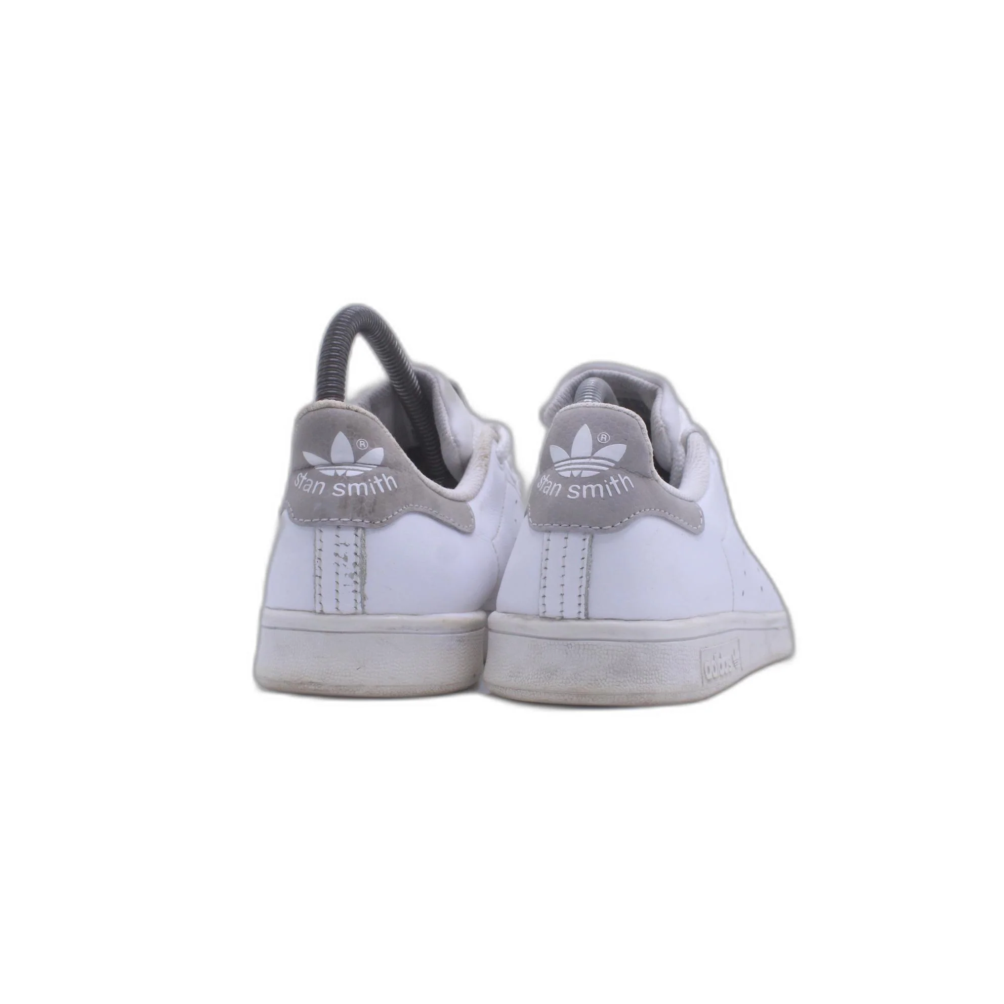 Adidas Originals Stan Smith Triple White Suede Heel Reflective 10 - Image 4