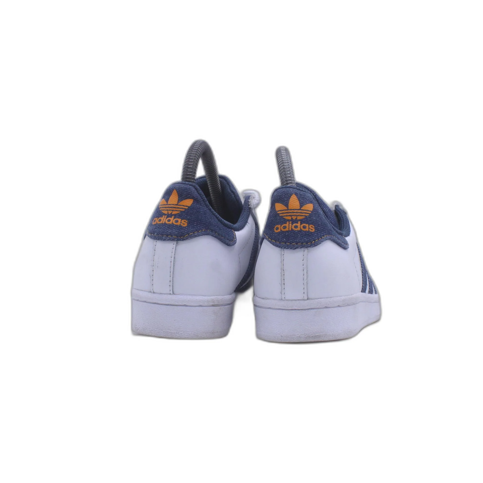 Adidas Superstar White Dark Blue Gold Felt Stripe H00189 - Image 4