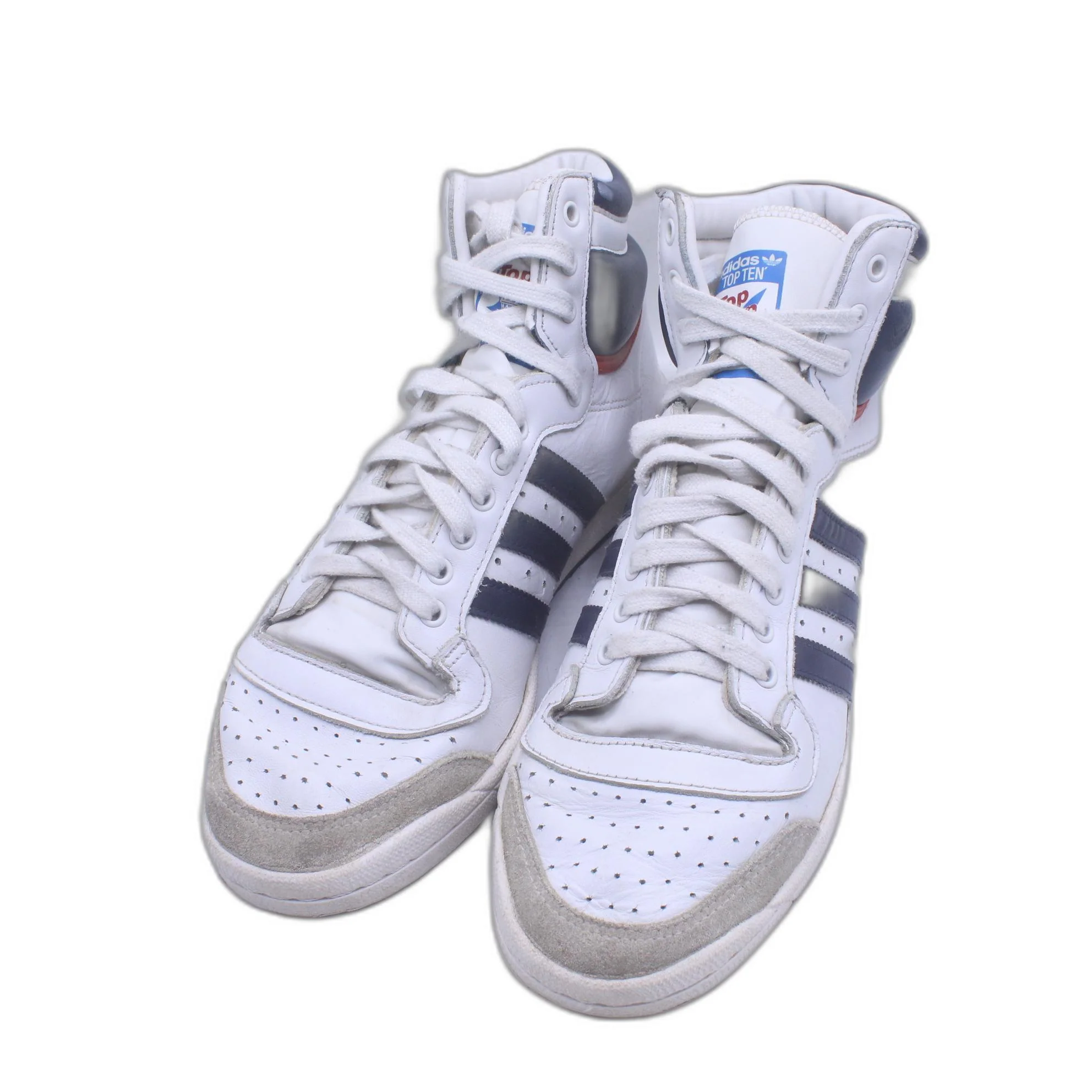 Adidas Top Ten Hi White Navy Red Sneakers D65161 - Image 3