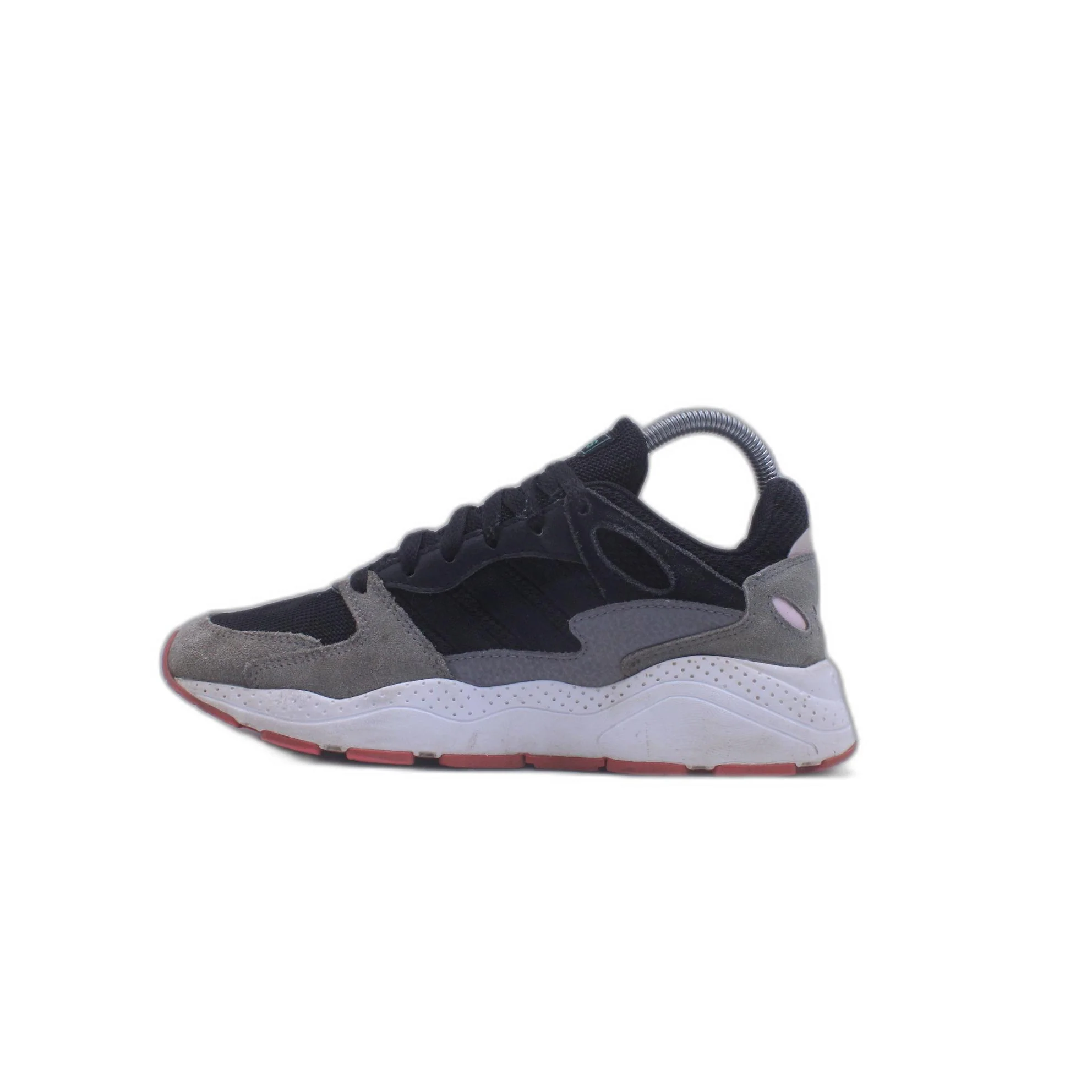 Adidas Womens Chaos EF1060 Low Top Black Grey Real Pink Sneaker - Image 2