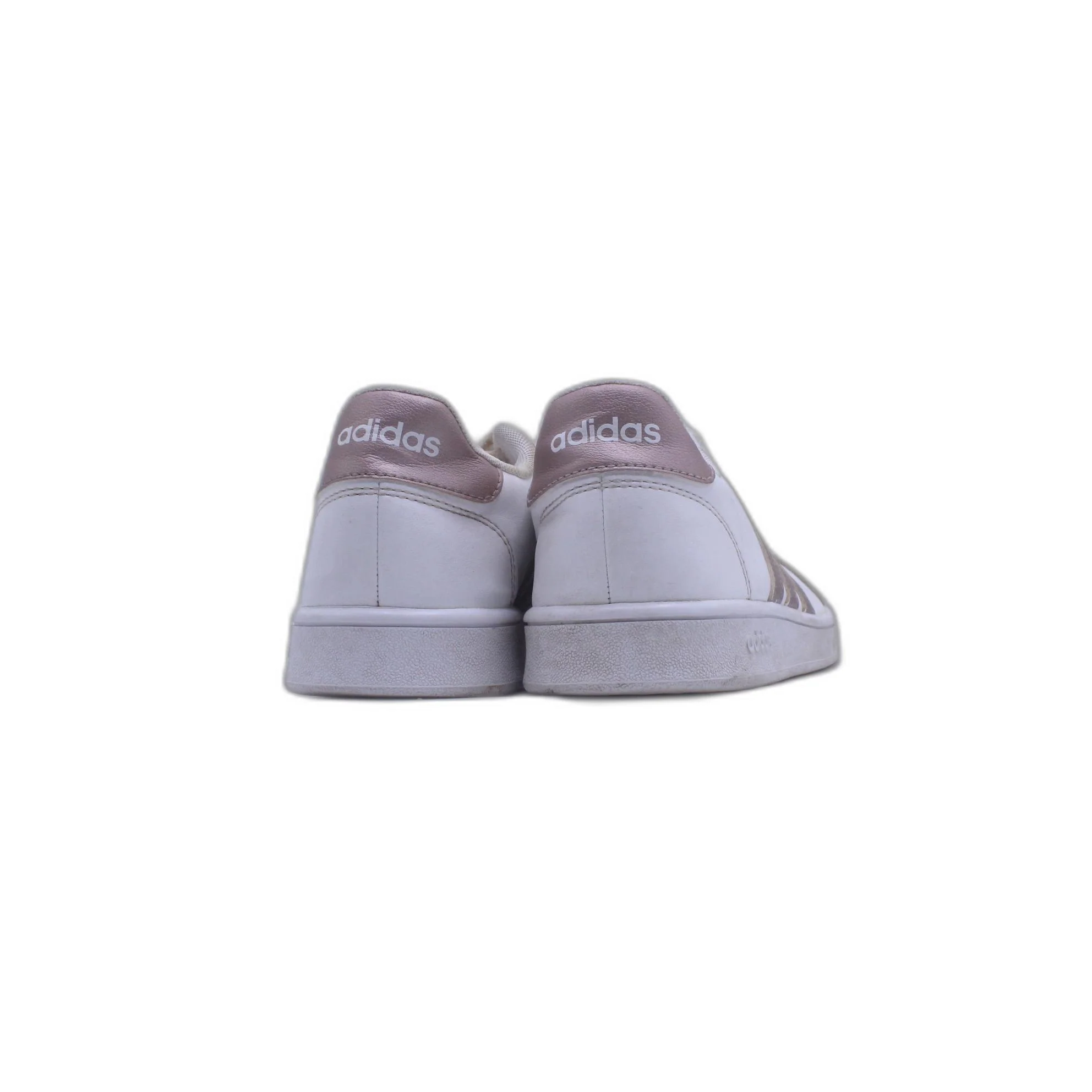 Adidas Womens White Pink Lace Up HWI 28Y001 CloudFoam Sneaker - Image 4