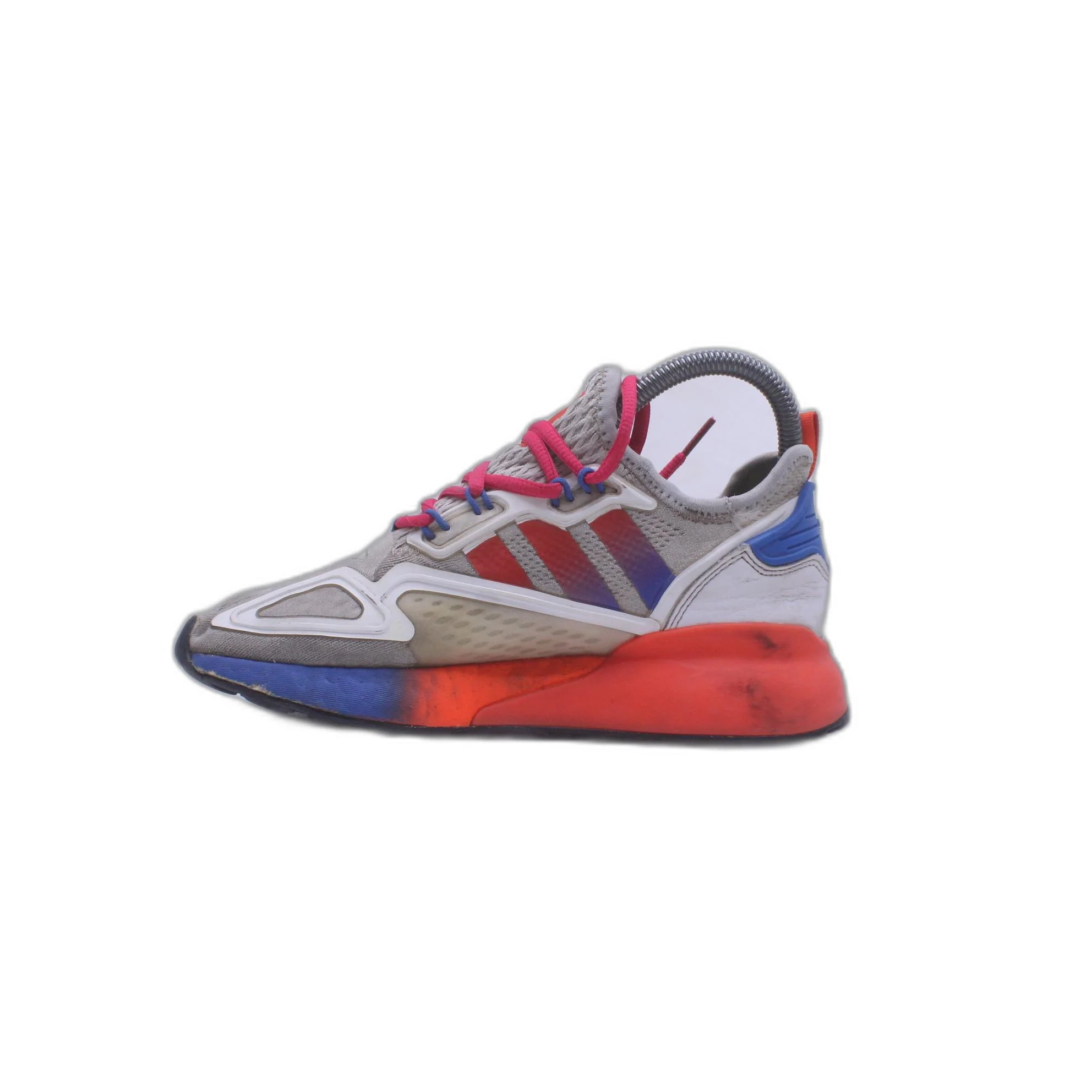 Adidas ZX 2K Boost J White Solar Red Kid's Athletic Shoe - Image 2