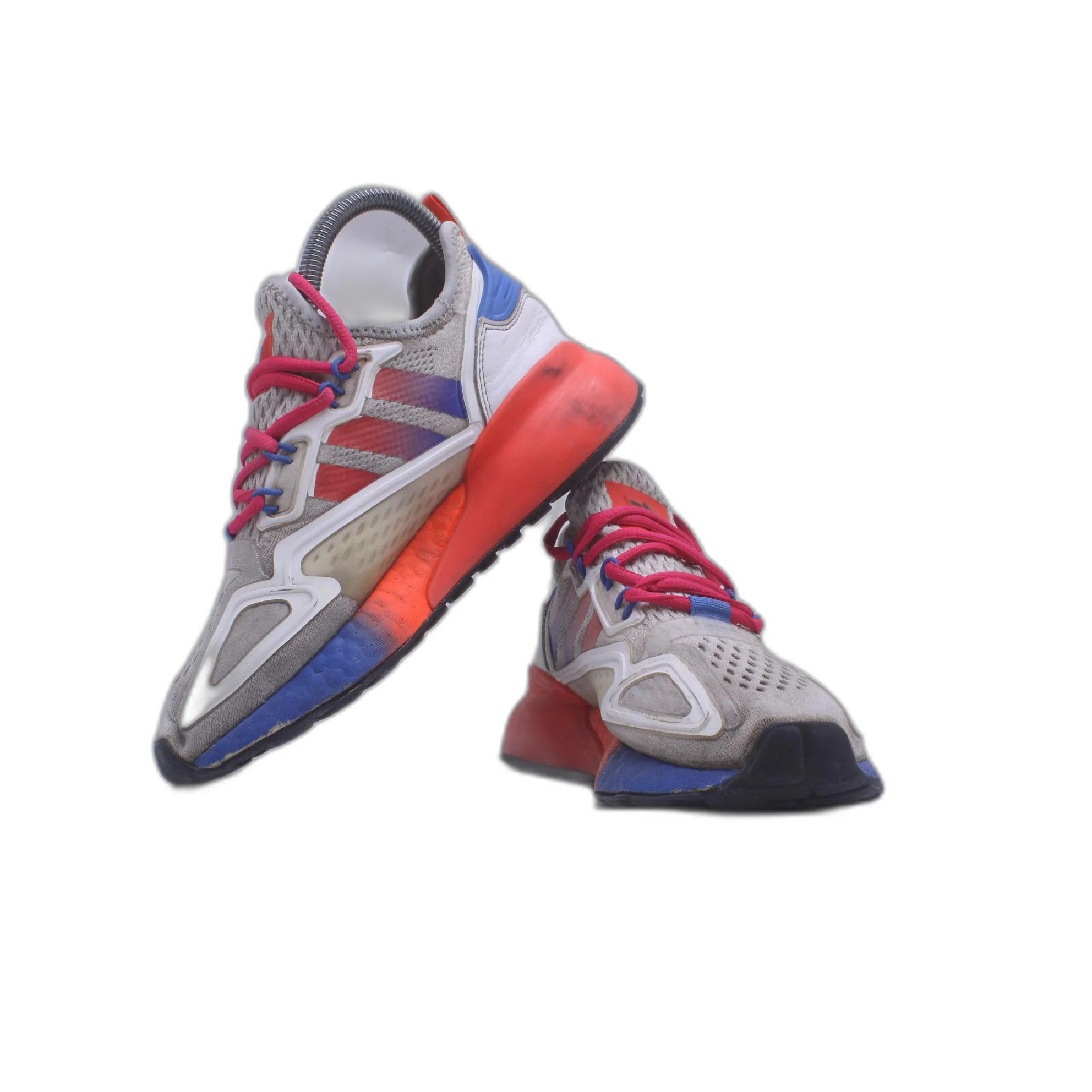 Adidas ZX 2K Boost J White Solar Red Kid's Athletic Shoe - Image 5