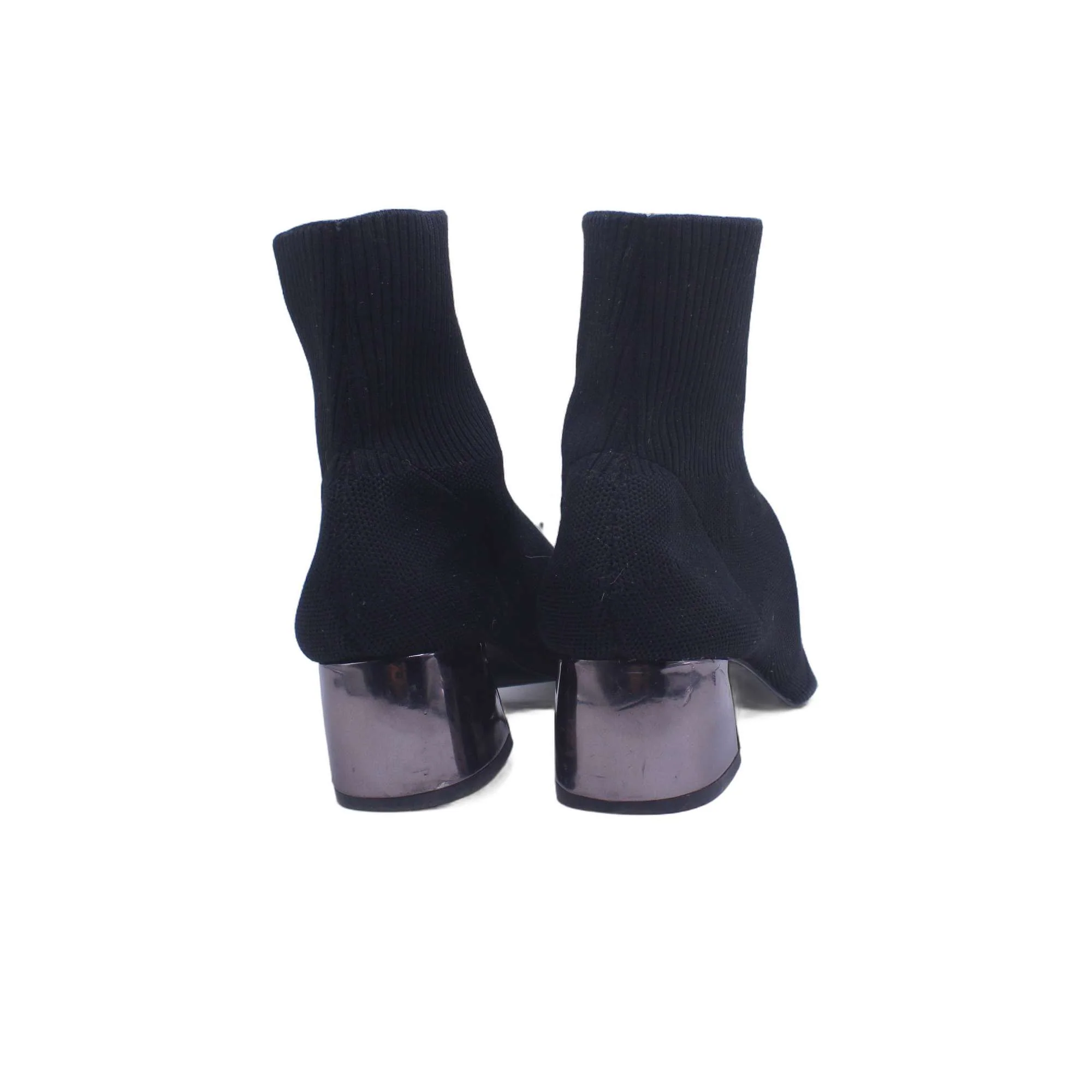 AGL Notch Block Heel Leather Bootie - Image 5