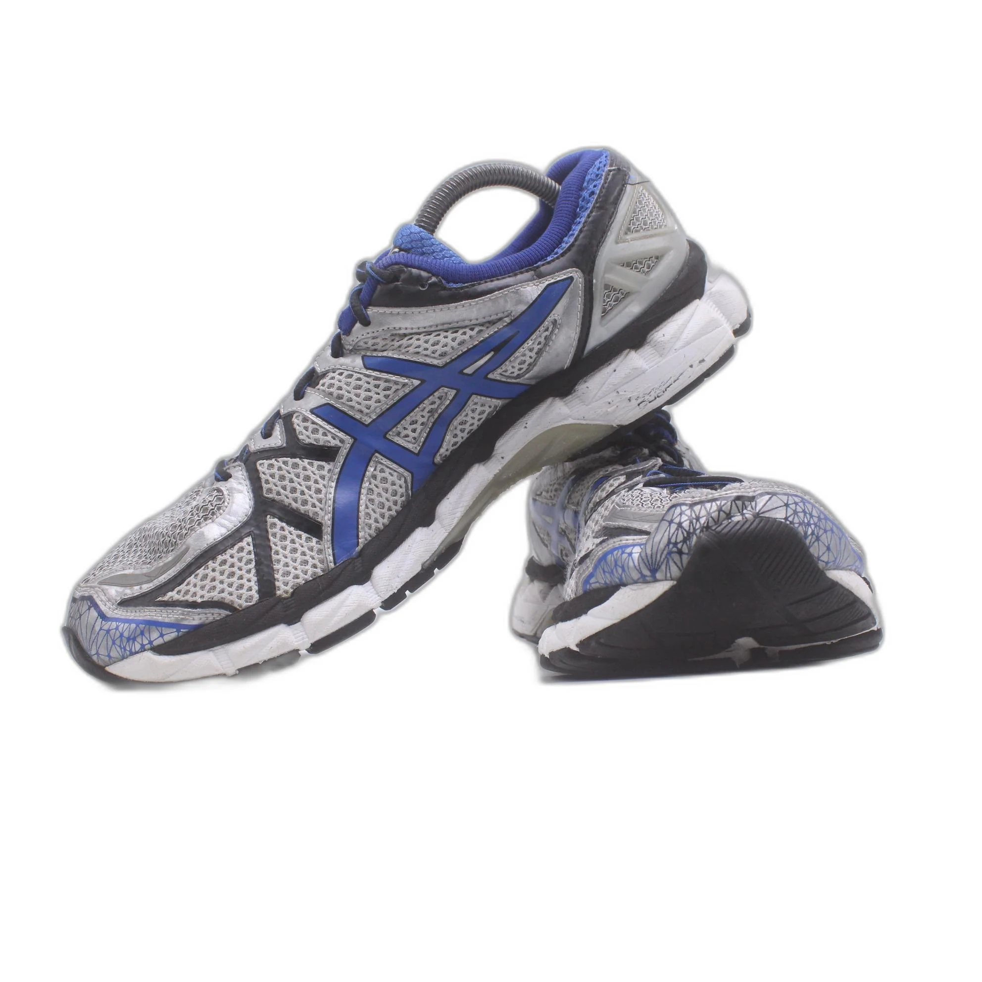 Asics Gel Kayano 21 Gray Blue Lace Up Running Sneaker - Image 5