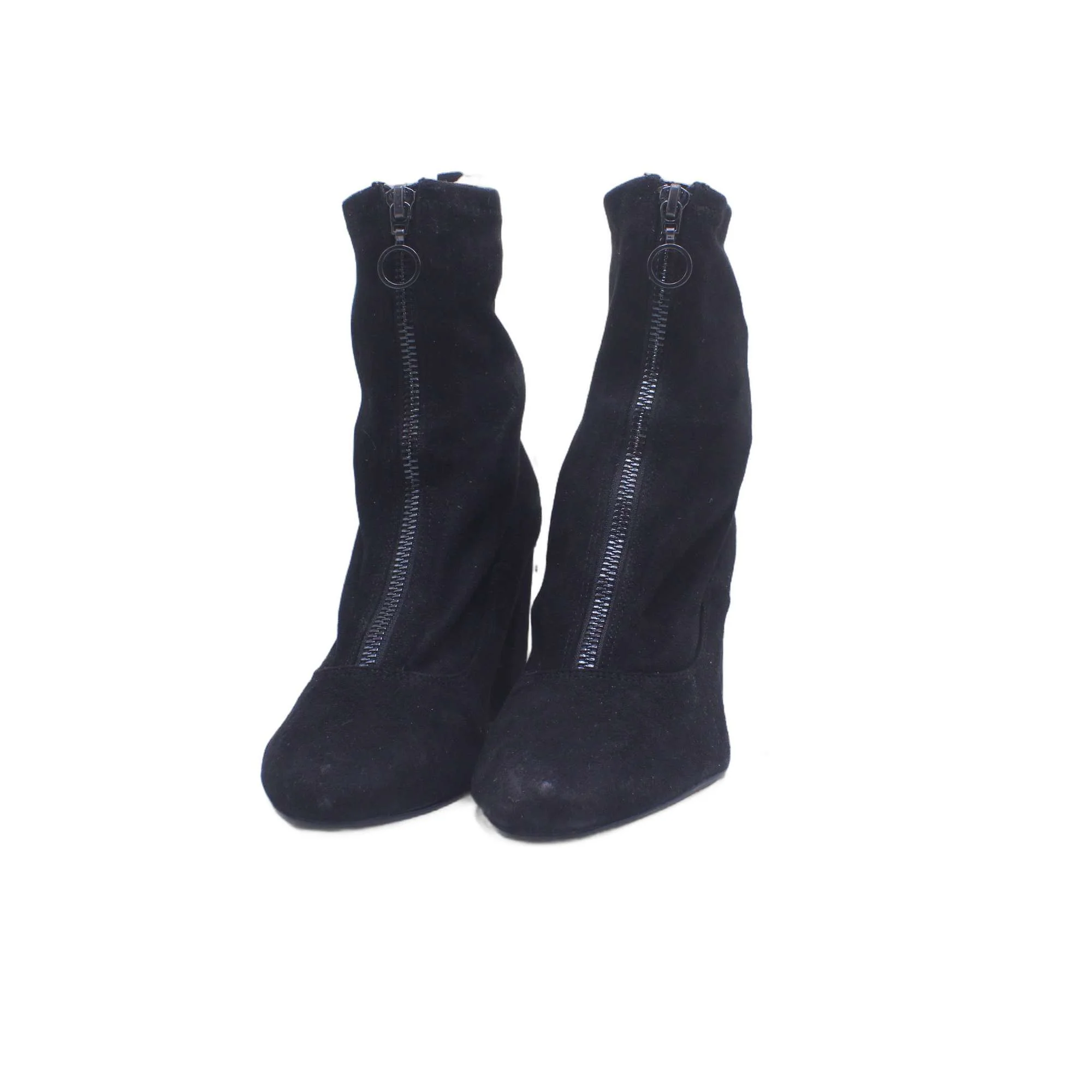Bershka Black Mesh Stiletto Heels Ankle Boot