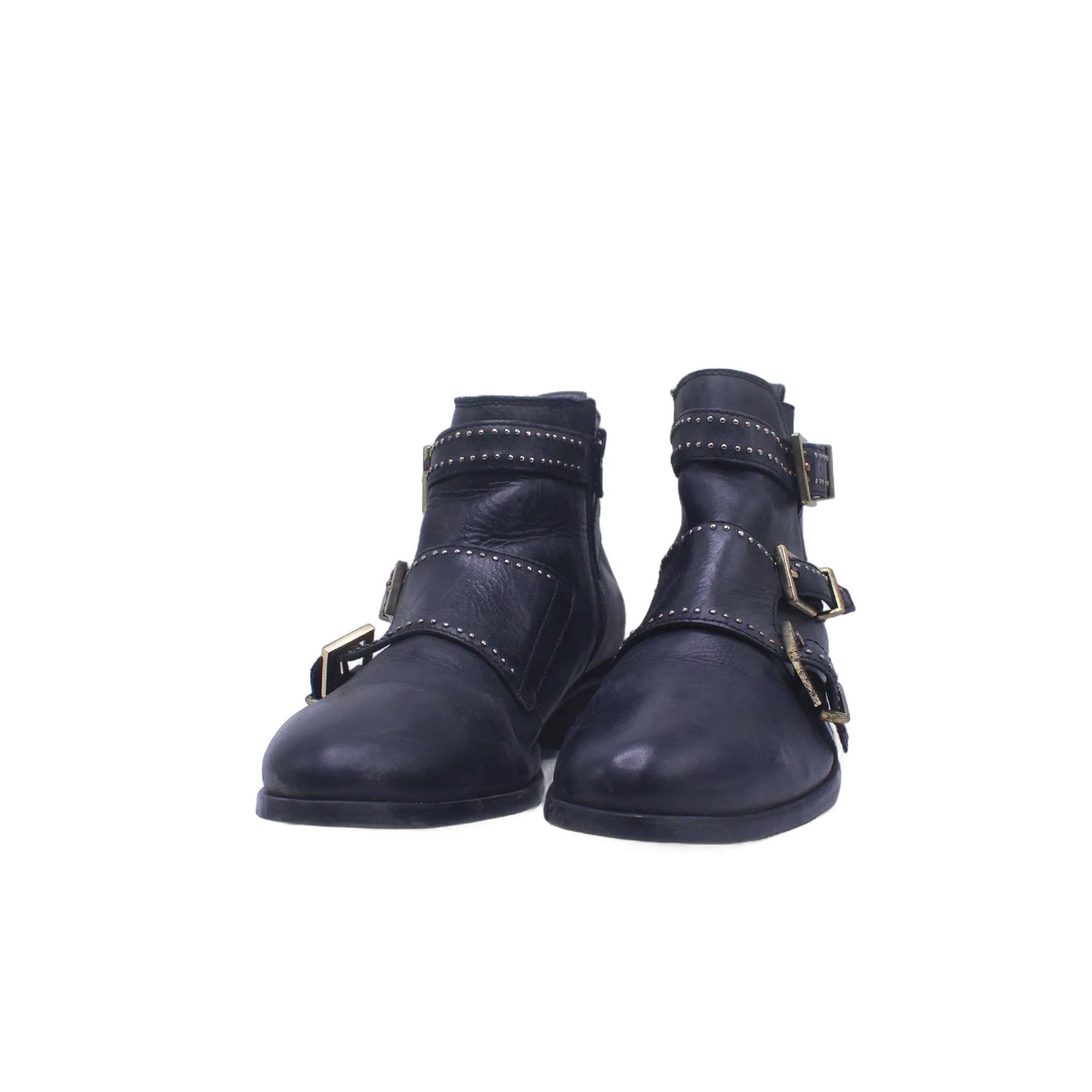 Bronx Studded Leather Ankle Bootie