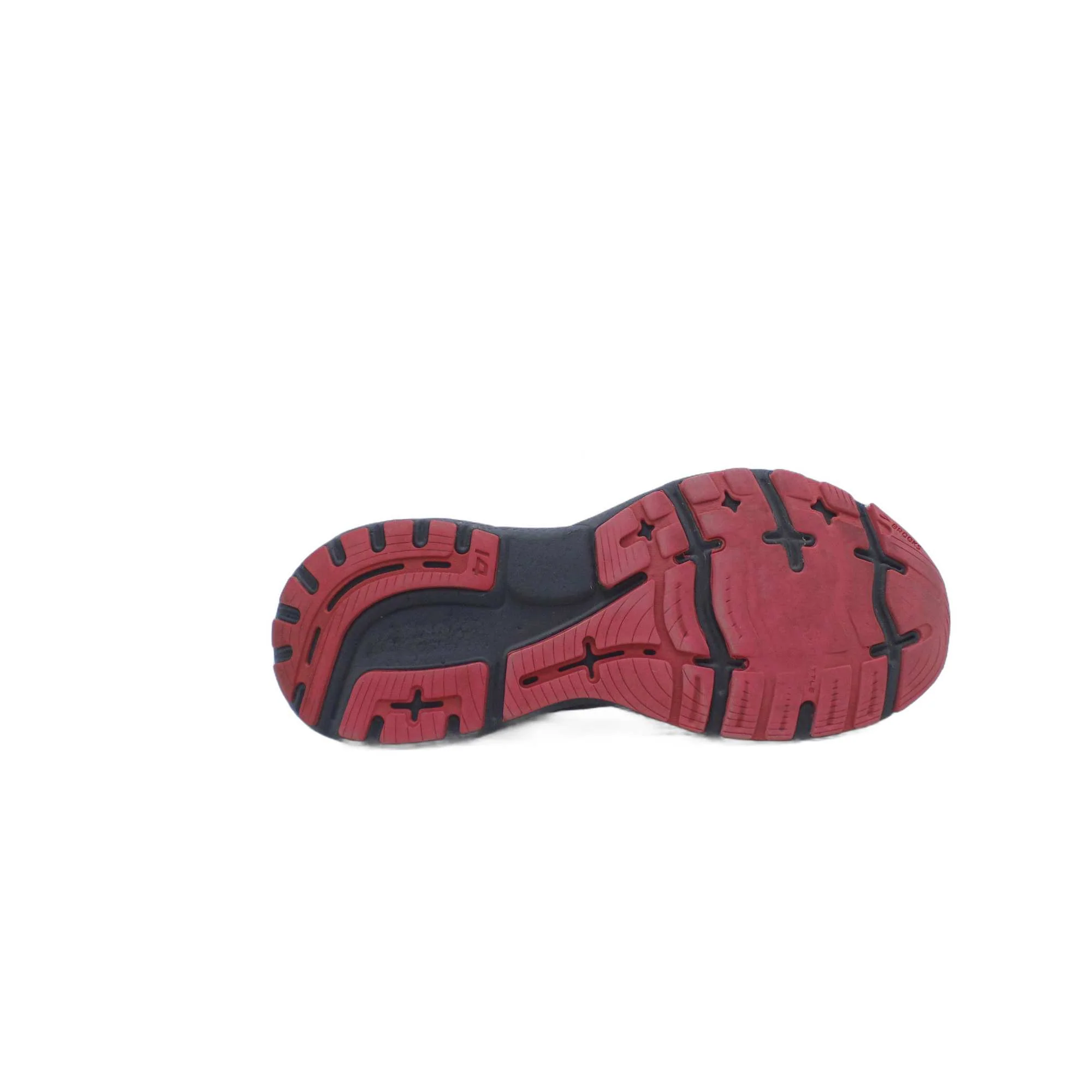 Brooks Ghost Gray Blue Red Running Shoe - Image 3