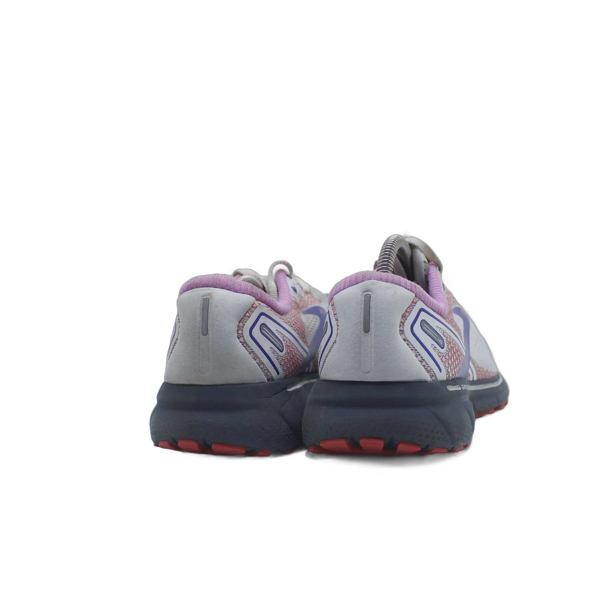 Brooks Ghost Gray Blue Red Running Shoe - Image 4