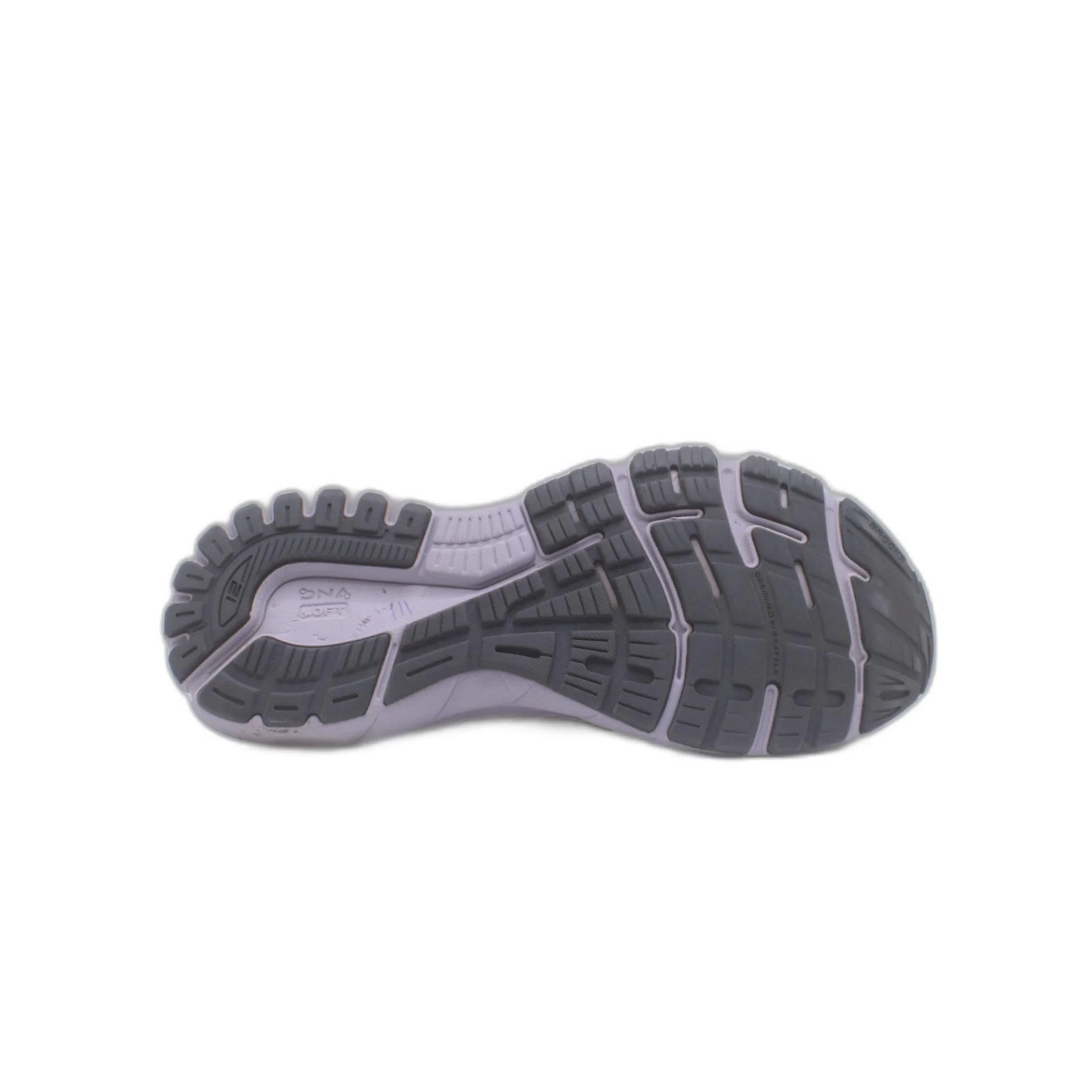 Brooks Womens Adrenaline GTS 21 Gray Running Shoe - Image 3