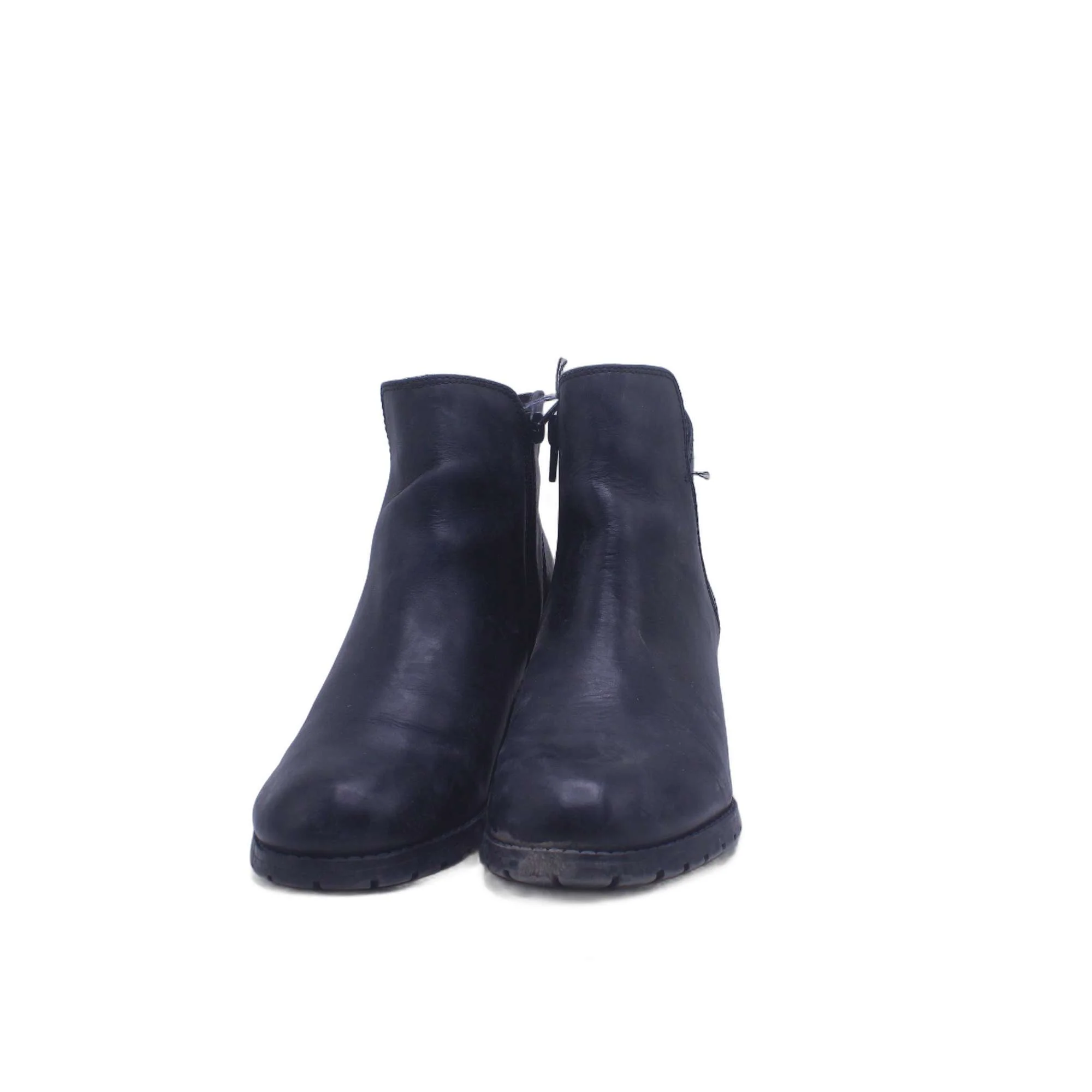 Clarks Verona Trish Black Leather Zip Ankle Boot