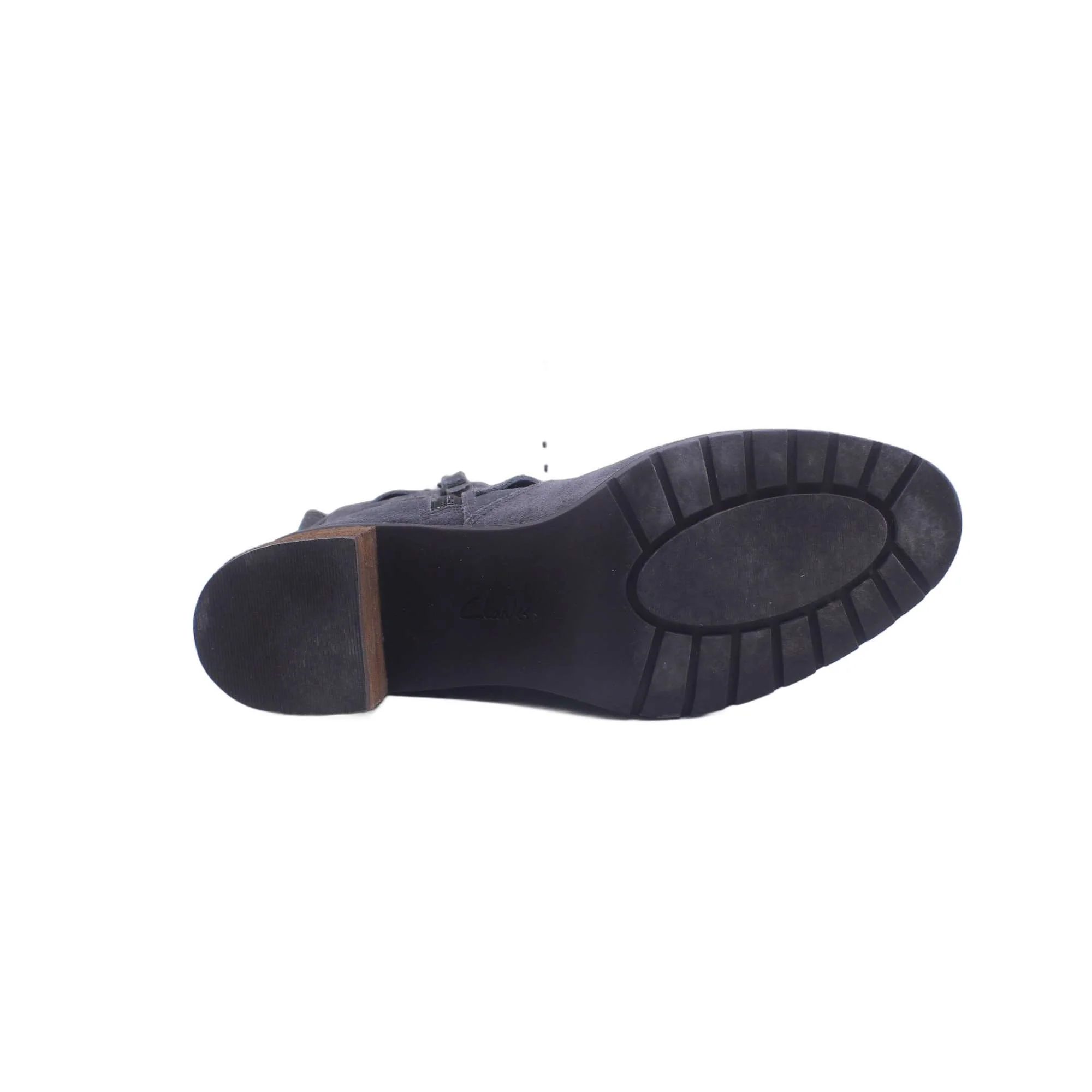 Clarks Womens 'Kelsey' Dark Gray Suede Short Bootie - Image 4