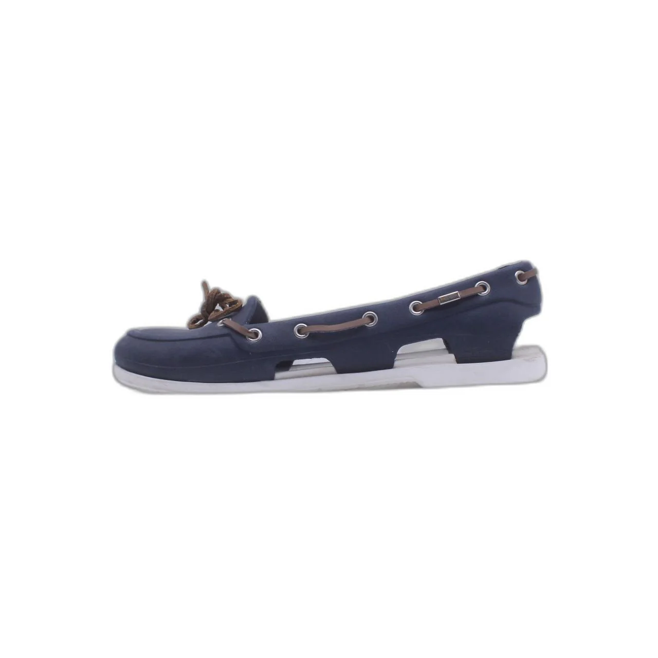 Crocs Beach Line Womens Navy Blue Cutout Lightweight Nautical Flat - Image 2
