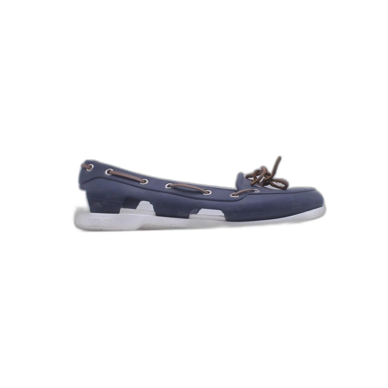 Crocs Beach Line Womens Navy Blue Cutout Lightweight Nautical Flat - Image 3