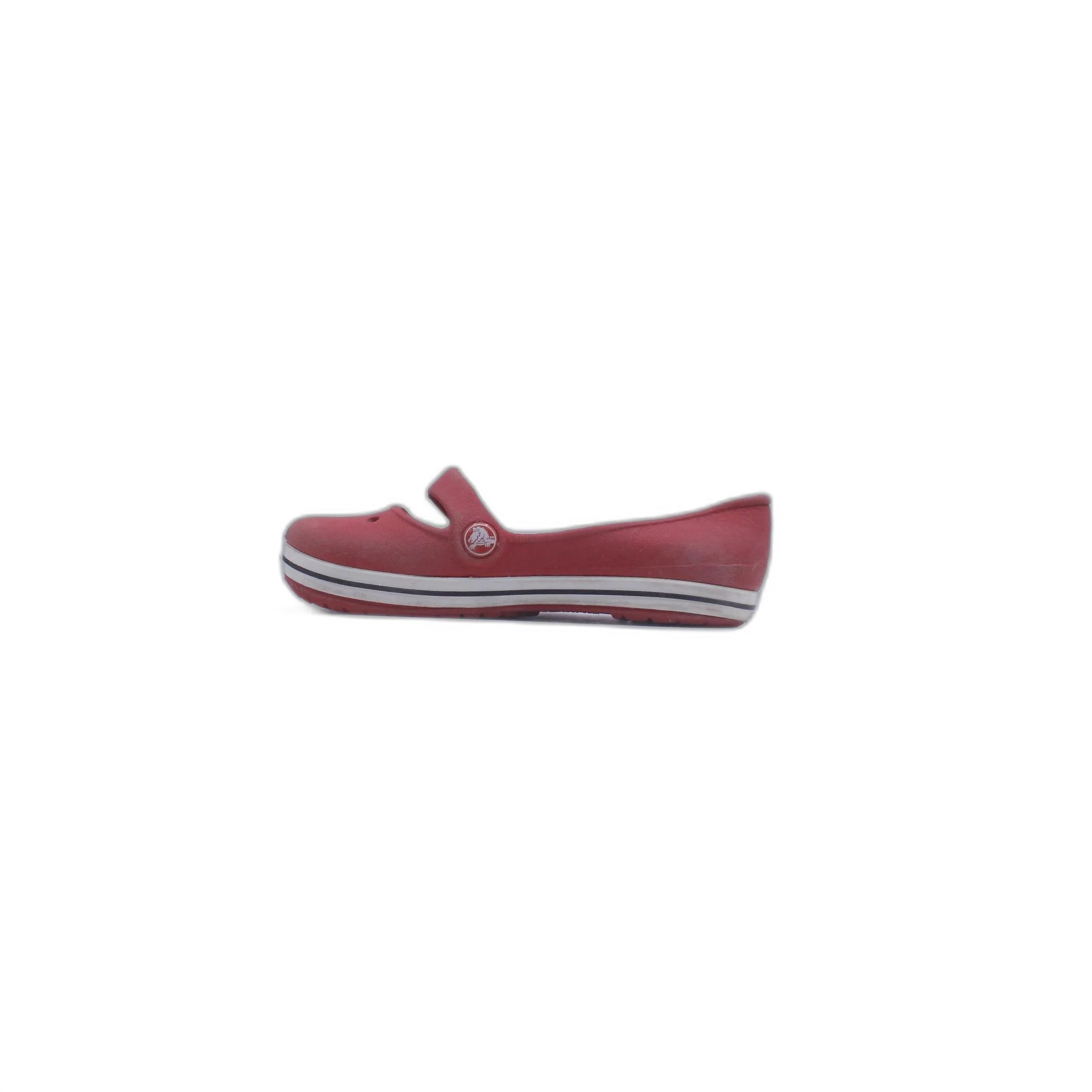 Crocs Crocband Flats Slip On Closed Toe Sandals Red & White - Image 2
