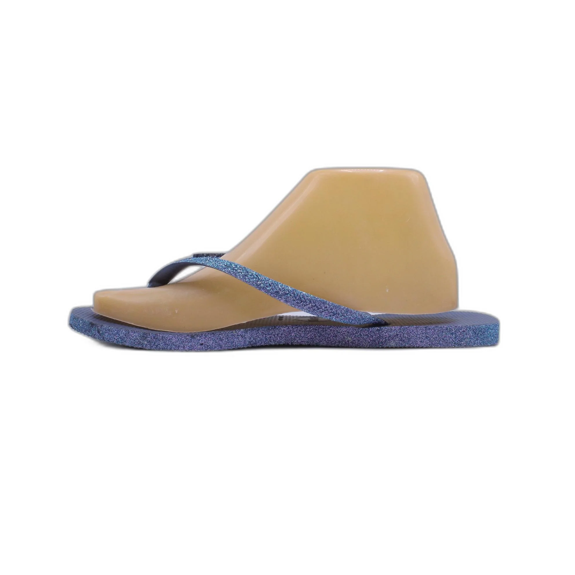 Crocs Kadee II Flips Black Glitter Metallic Flip Flops - Image 2