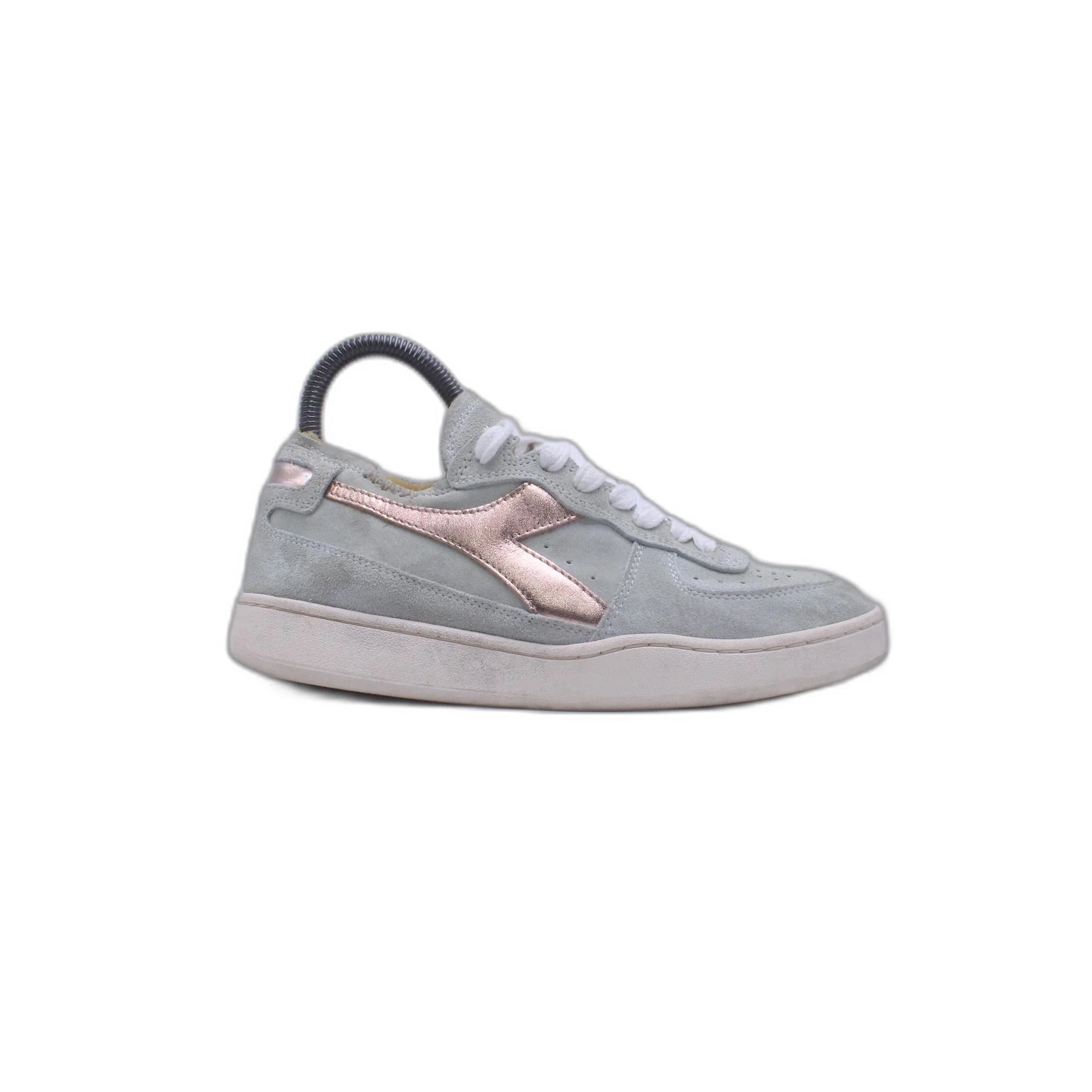 Diadora Mi Basket Metal Used High Top Mens Silver Sneaker