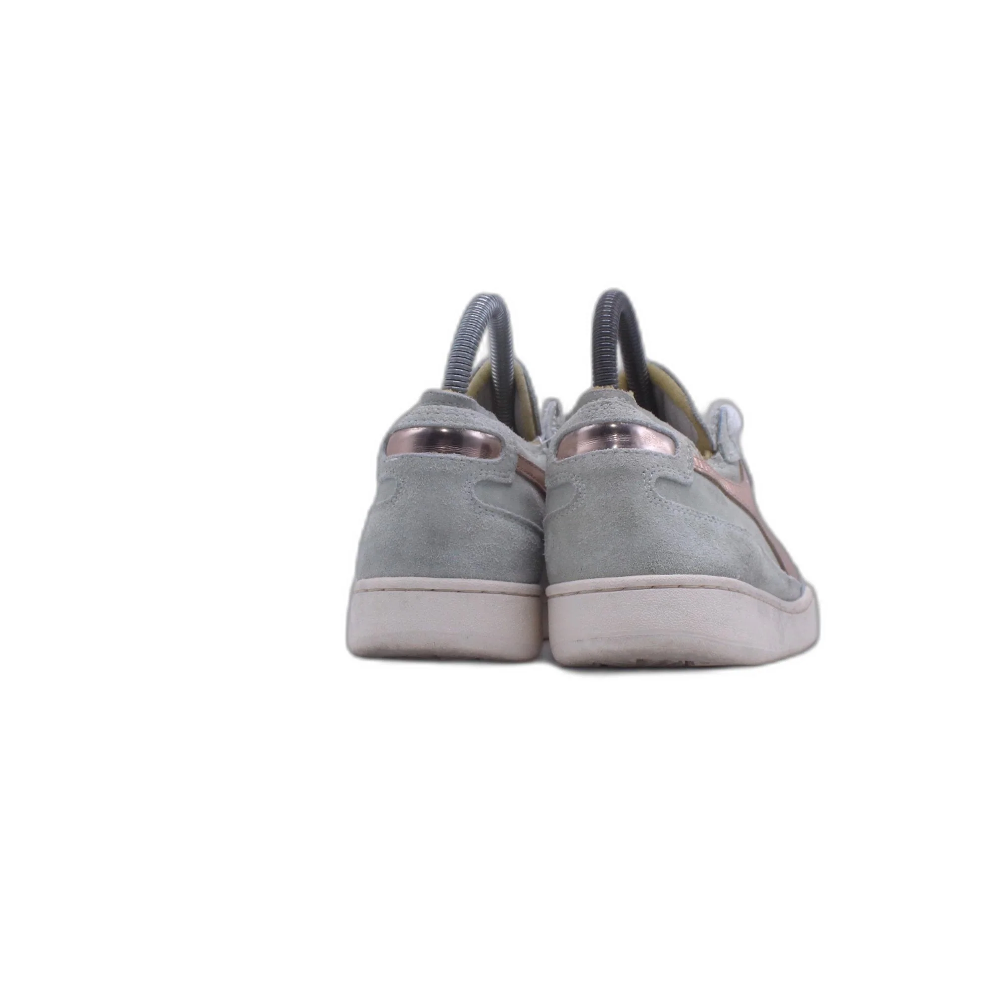 Diadora Mi Basket Metal Used High Top Mens Silver Sneaker - Image 4