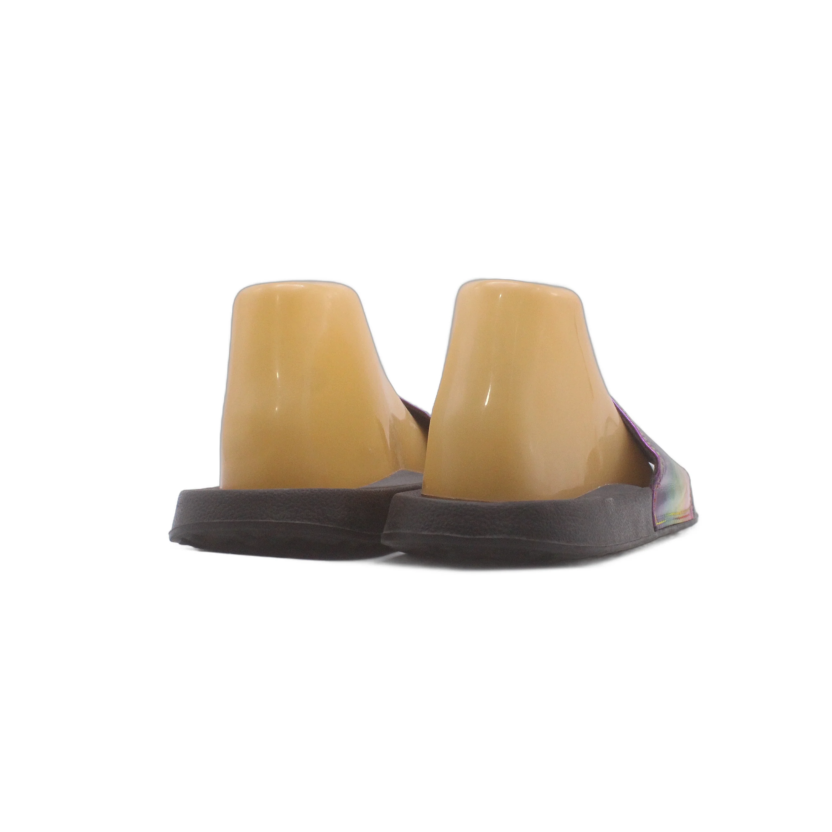 Dolls Kill Liliana Rainbow Thin Strap Iridescent Slide - Image 5