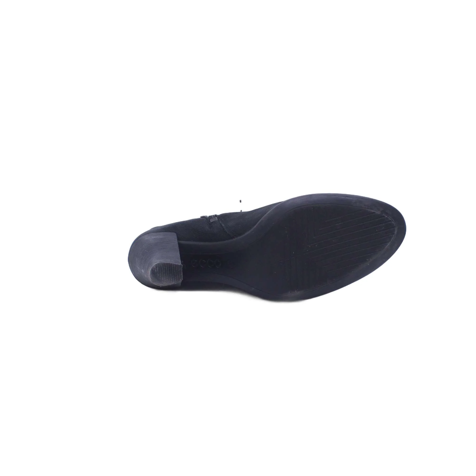 ECCO BLACK REAL SUEDE HIGH HEEL ANKLE BOOT - Image 4