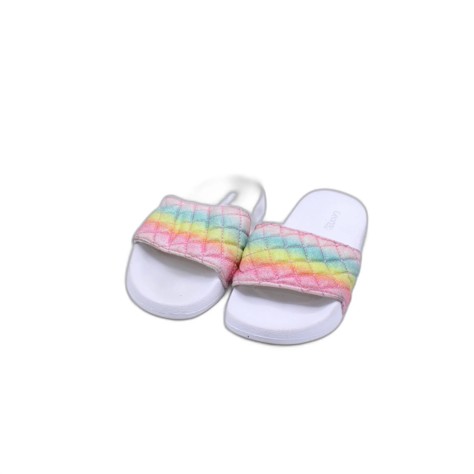 George INFANTS FLUFFY SLIDERS FAUX FUR COMFY WINTER Slipper - Image 4