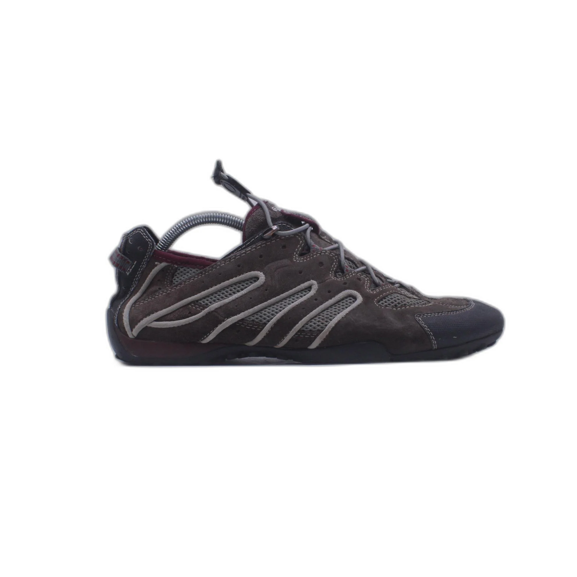 GEOX BROWN LEATHER/SUEDE SNEAKER