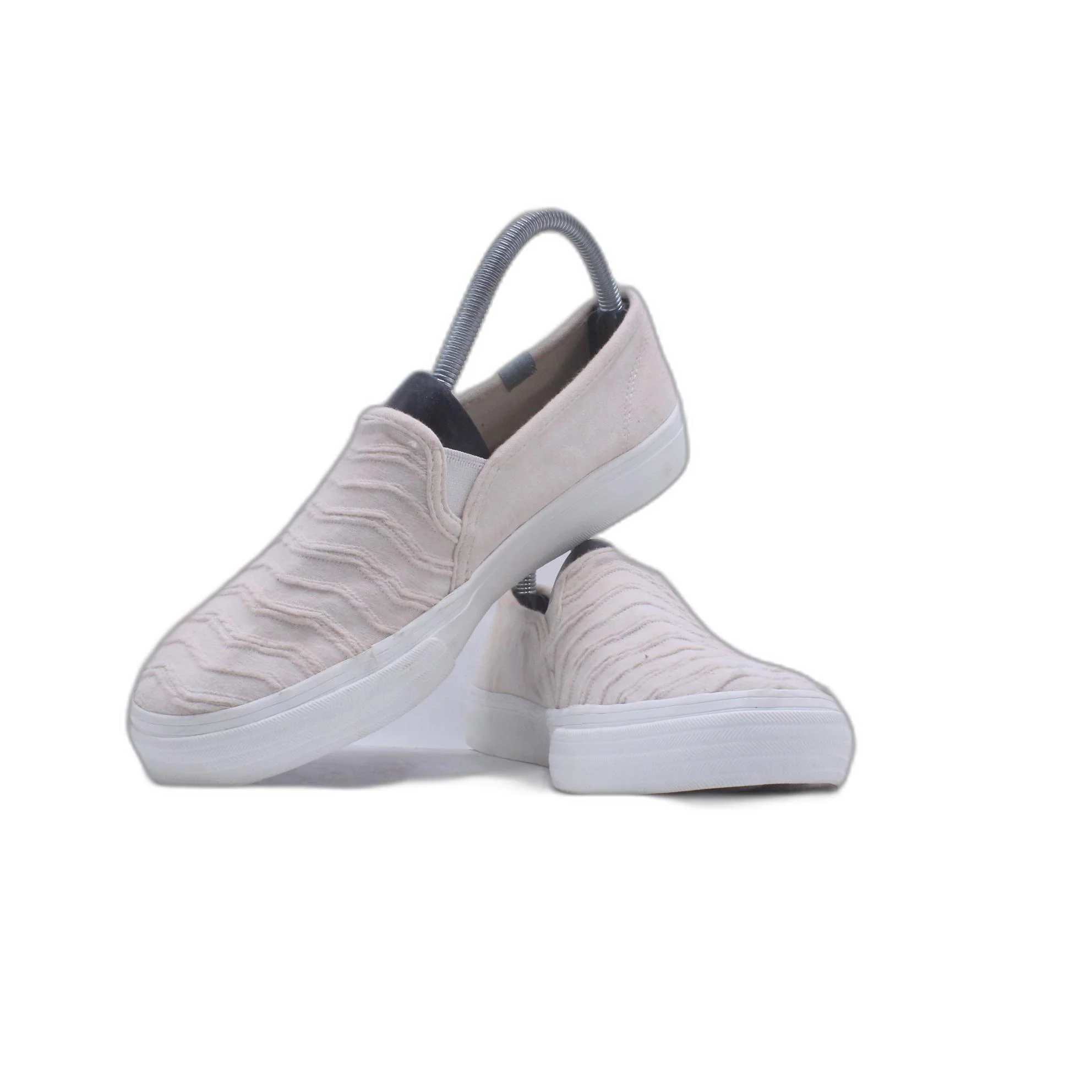KEDS Double Decker Slip On Ribbed Wave Cream Shoe - Image 5