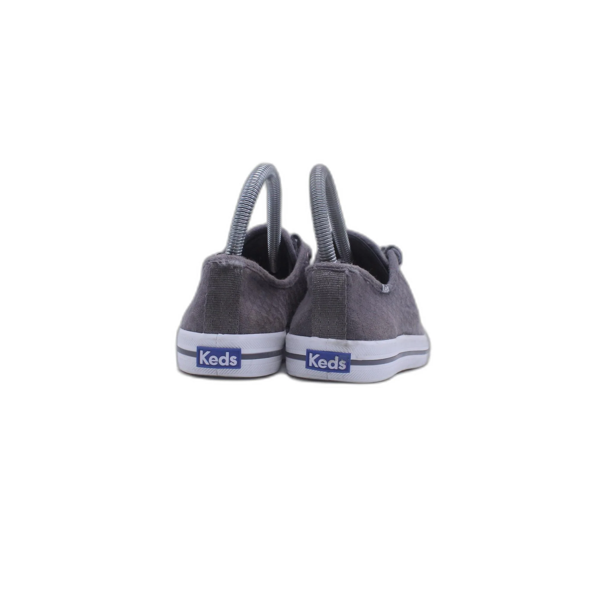 Keds Gray Champion Leather Slip On Casual Flats Shoe - Image 4