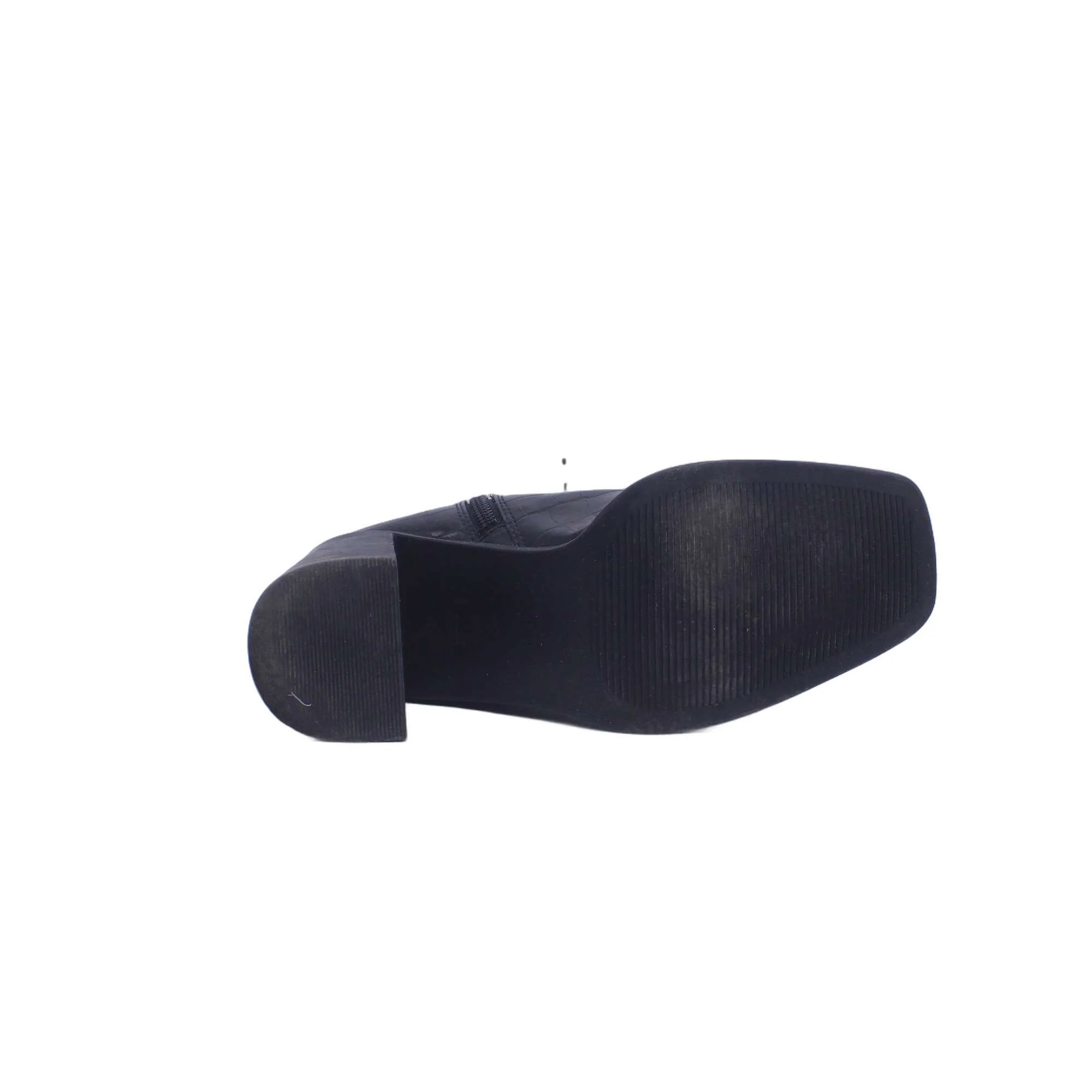 M & S Black Leather Heel Boot - Image 4