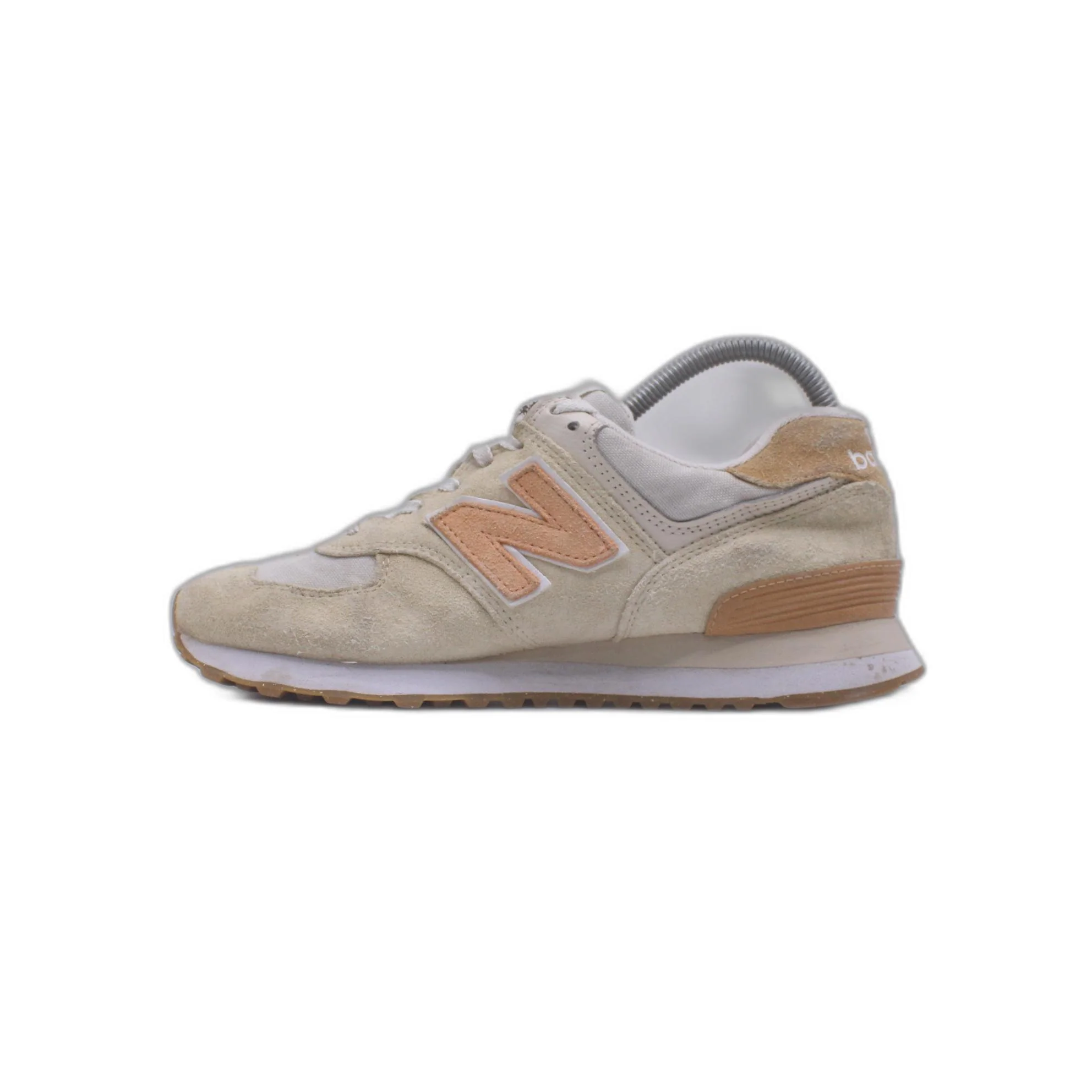 New Balance 574 NB Beige Orange Men Unisex Casual LifeStyle Shoe - Image 2