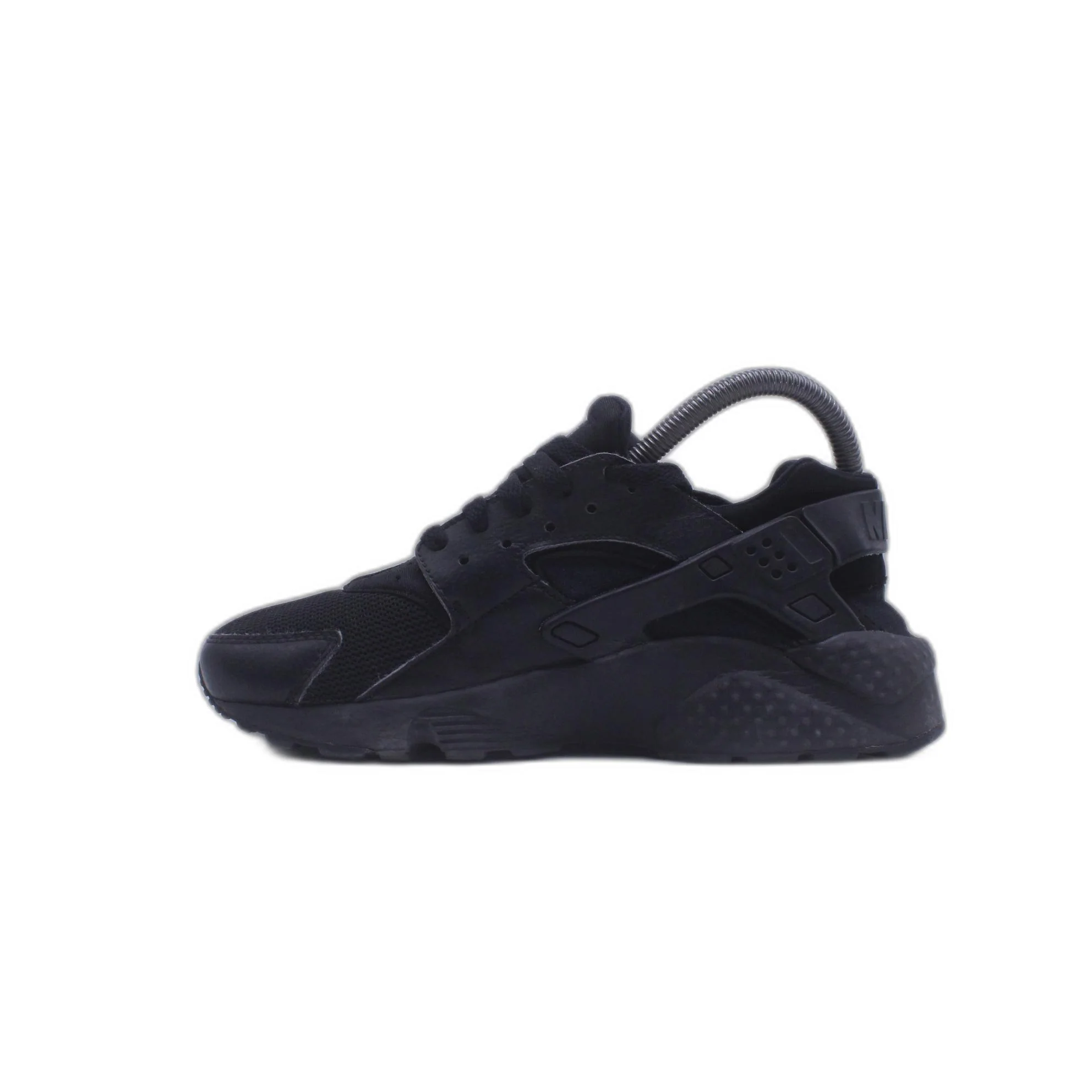 Nike Air Huarache Run (GS) Boy's 4Y Running Shoes Triple Black - Image 2