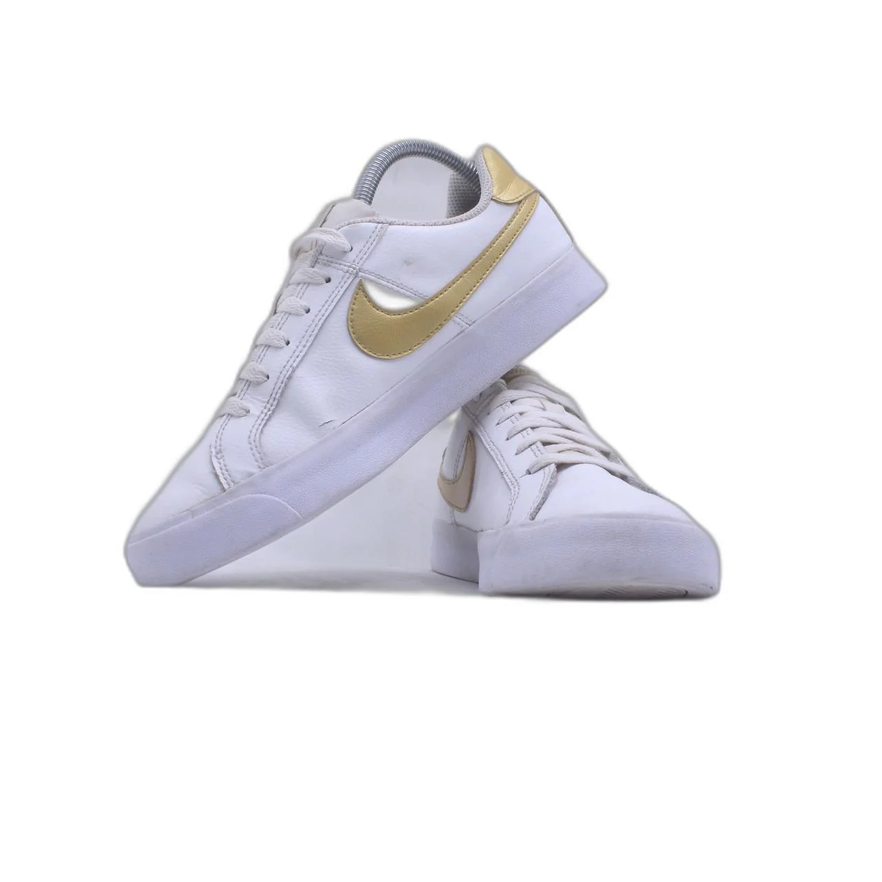 Nike Wmns Court Royale AC White Metallic Gold Women Casual Shoe - Image 5