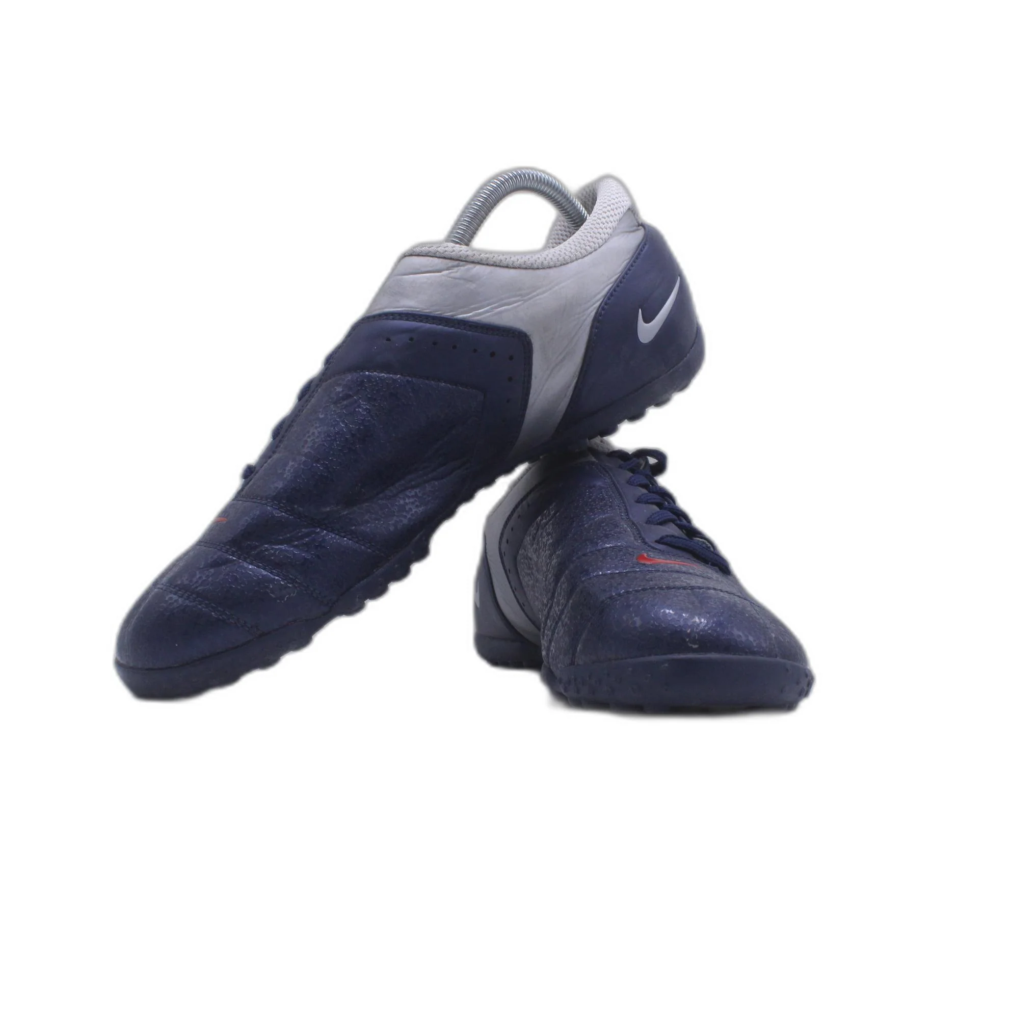 Nike Womens Navy Blue Leather Lace Up Low Top Cleat Sneaker - Image 5