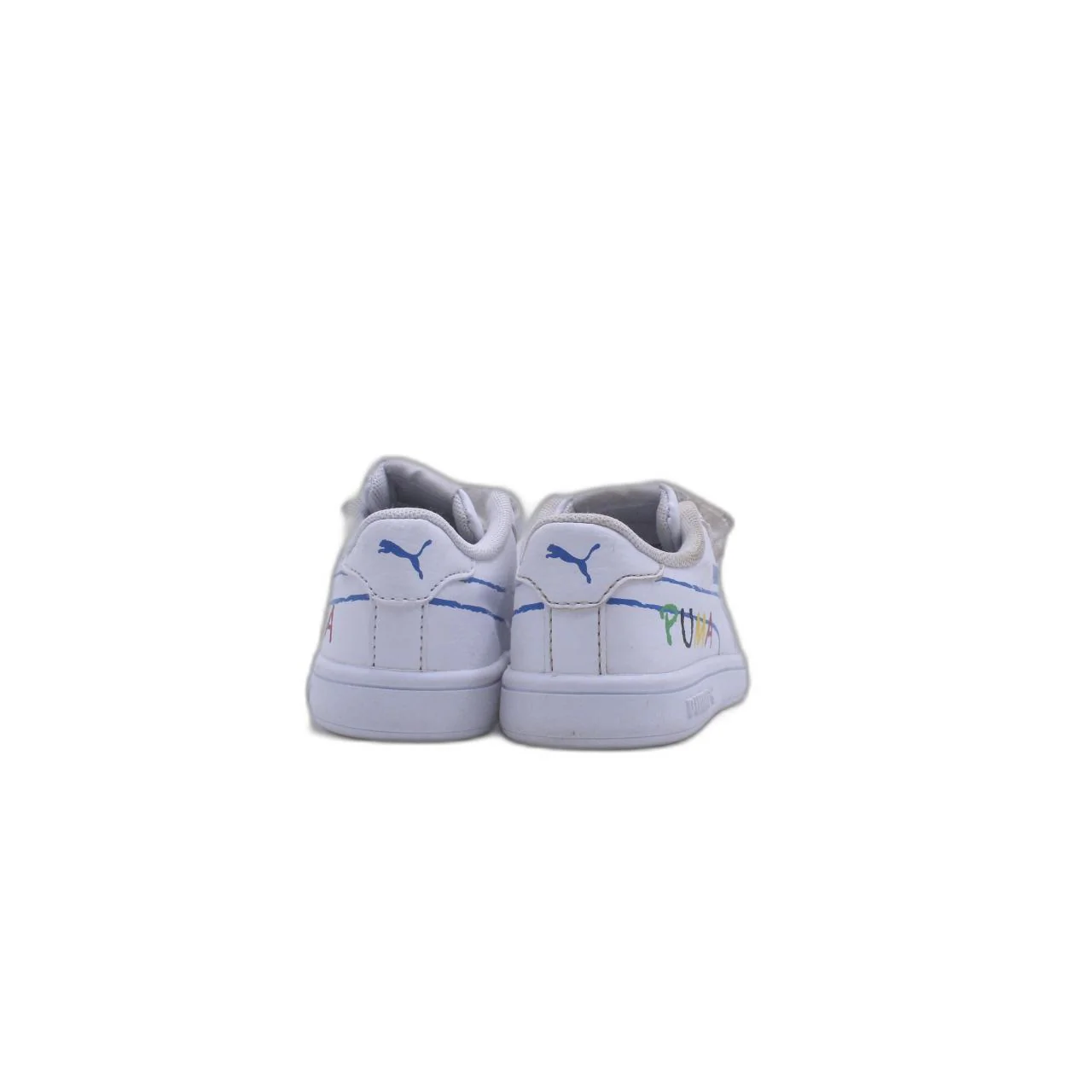 Puma Smash V2 L Repeat Ac Lace Up Toddler Boys White Sneakers Casual Shoe - Image 4