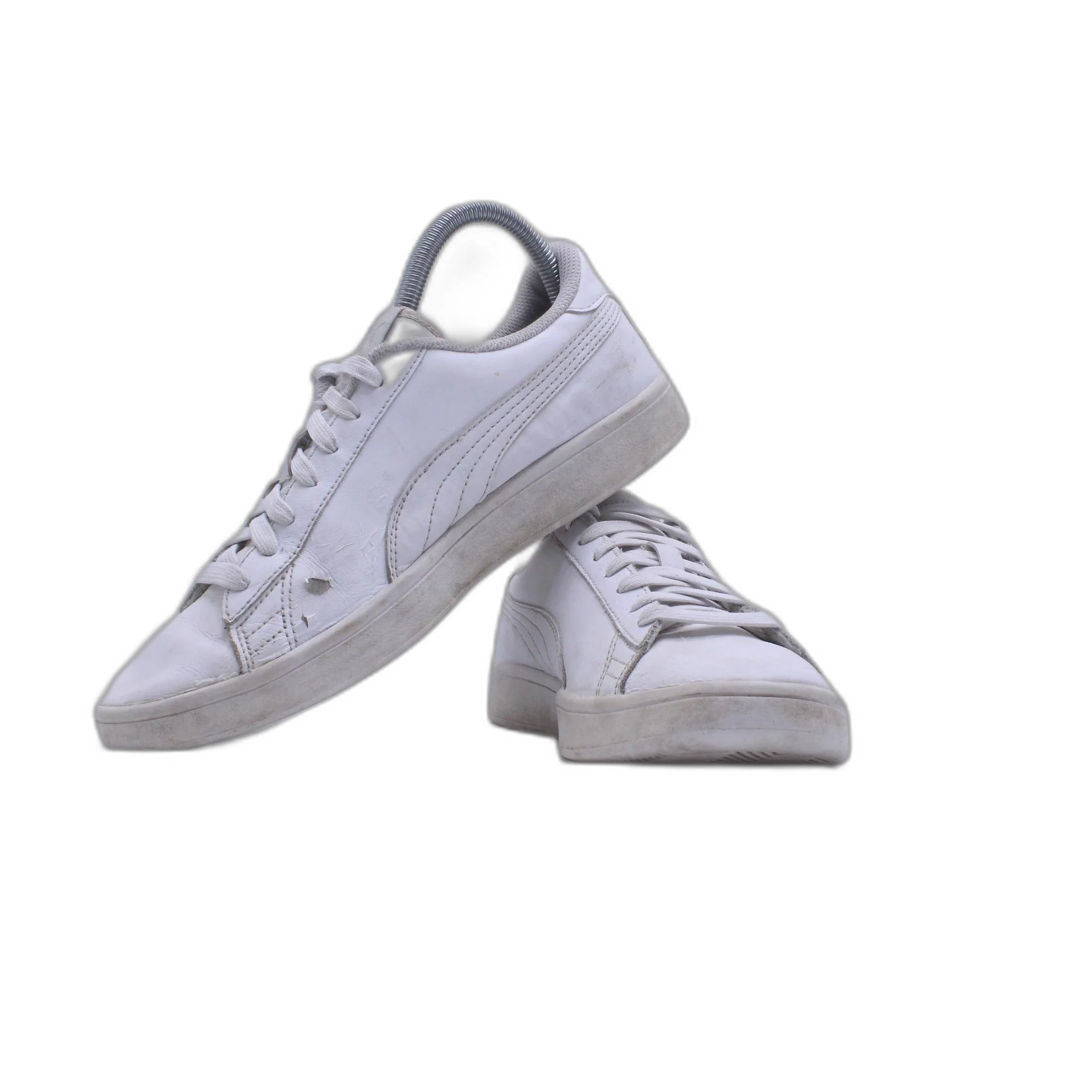 PUMA Smash V2 White Pickleball Tennis Athletic Casual Sneaker - Image 5