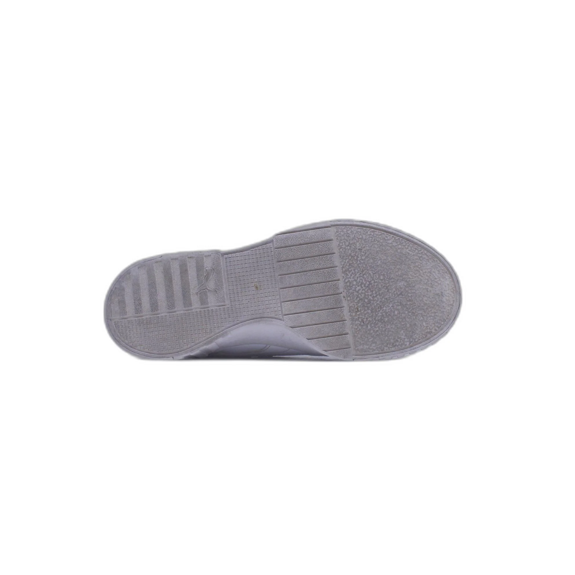Puma White Leather Strap Lace Up Mens Trainer - Image 3