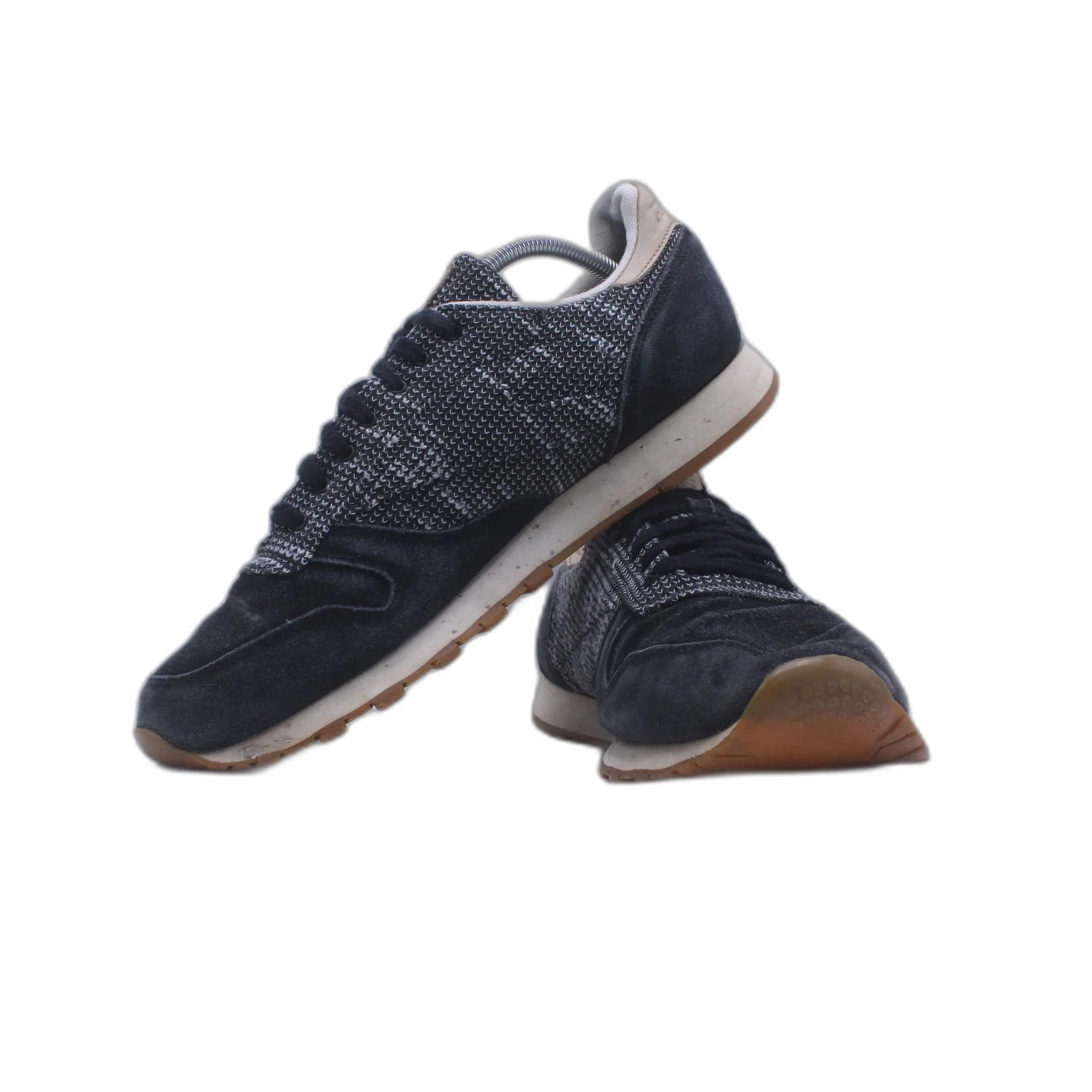 Reebok Classic Black Leather Casual Shoes Low Top Lace Up - Image 5