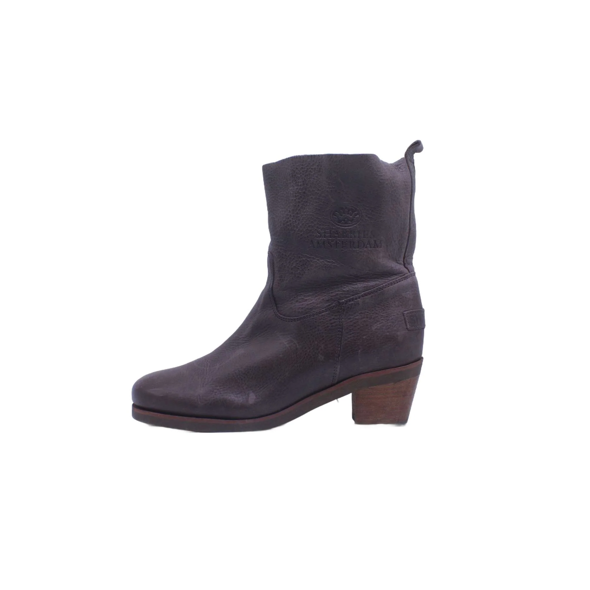 Shabbies Womens Frye Cara Roper Short Chocolate Brown Ankle Boot - Image 3