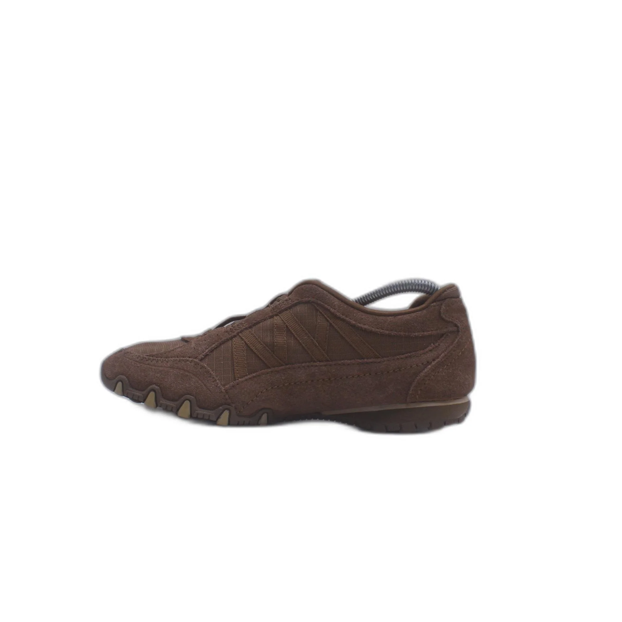 Skechers Brown Suede & Leather Strip Closure Mary Jane Comfort Shoe - Image 2