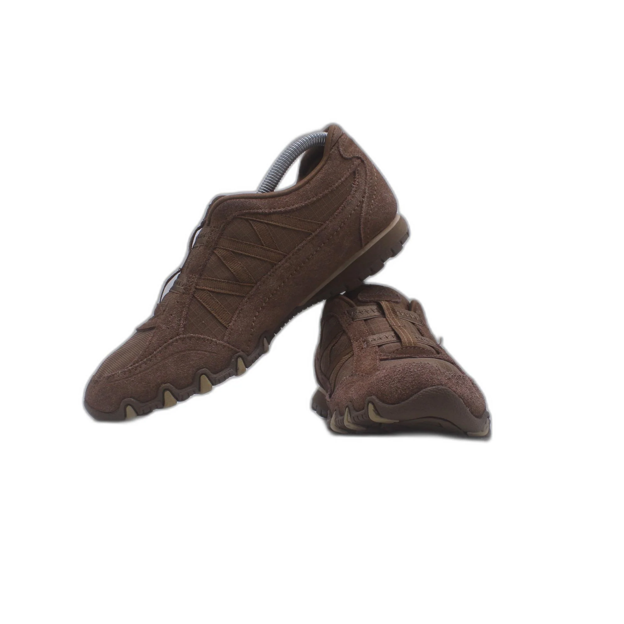 Skechers Brown Suede & Leather Strip Closure Mary Jane Comfort Shoe - Image 5