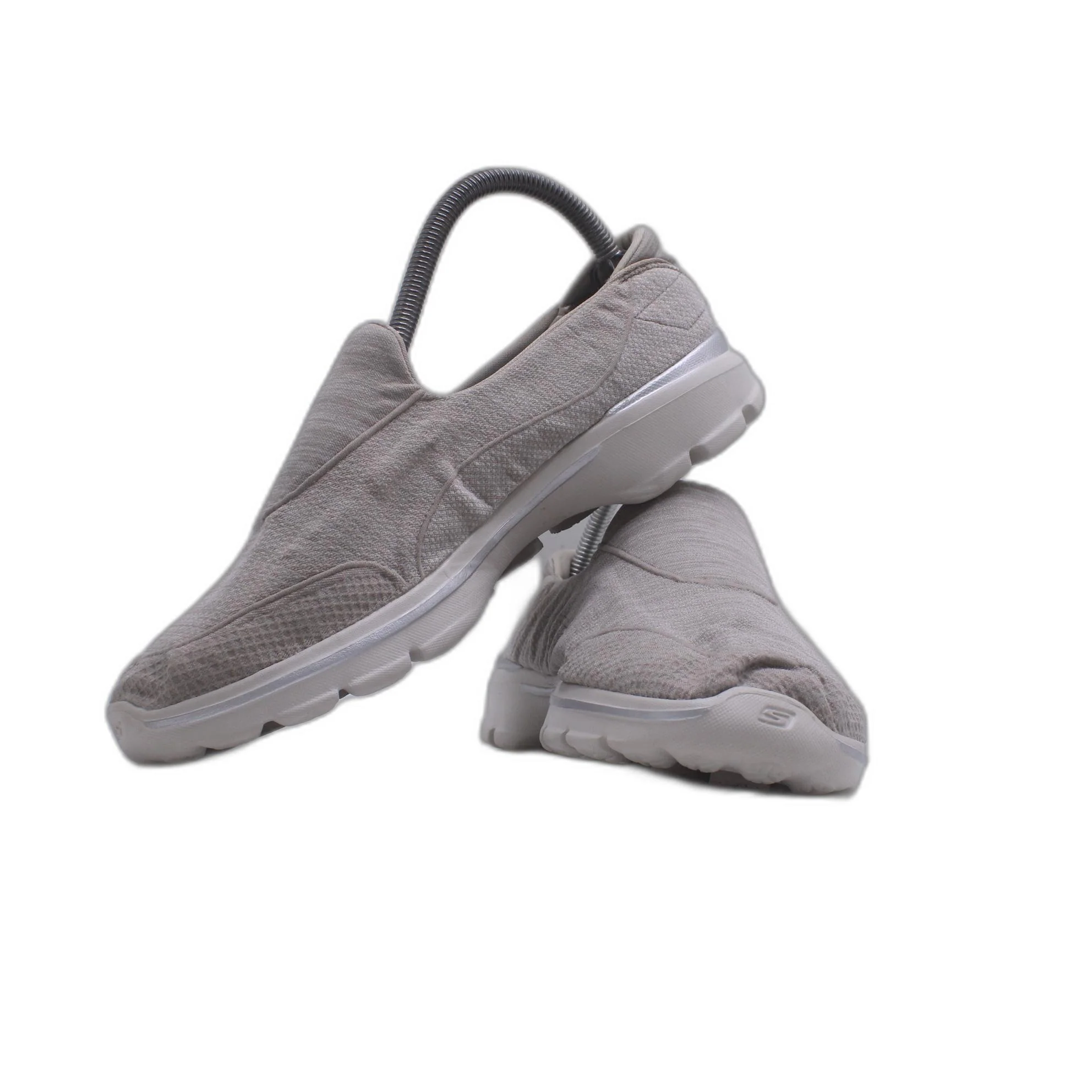 SKECHERS GO WALK Gray Walking Comfort Casual Slip-On Shoe - Image 5