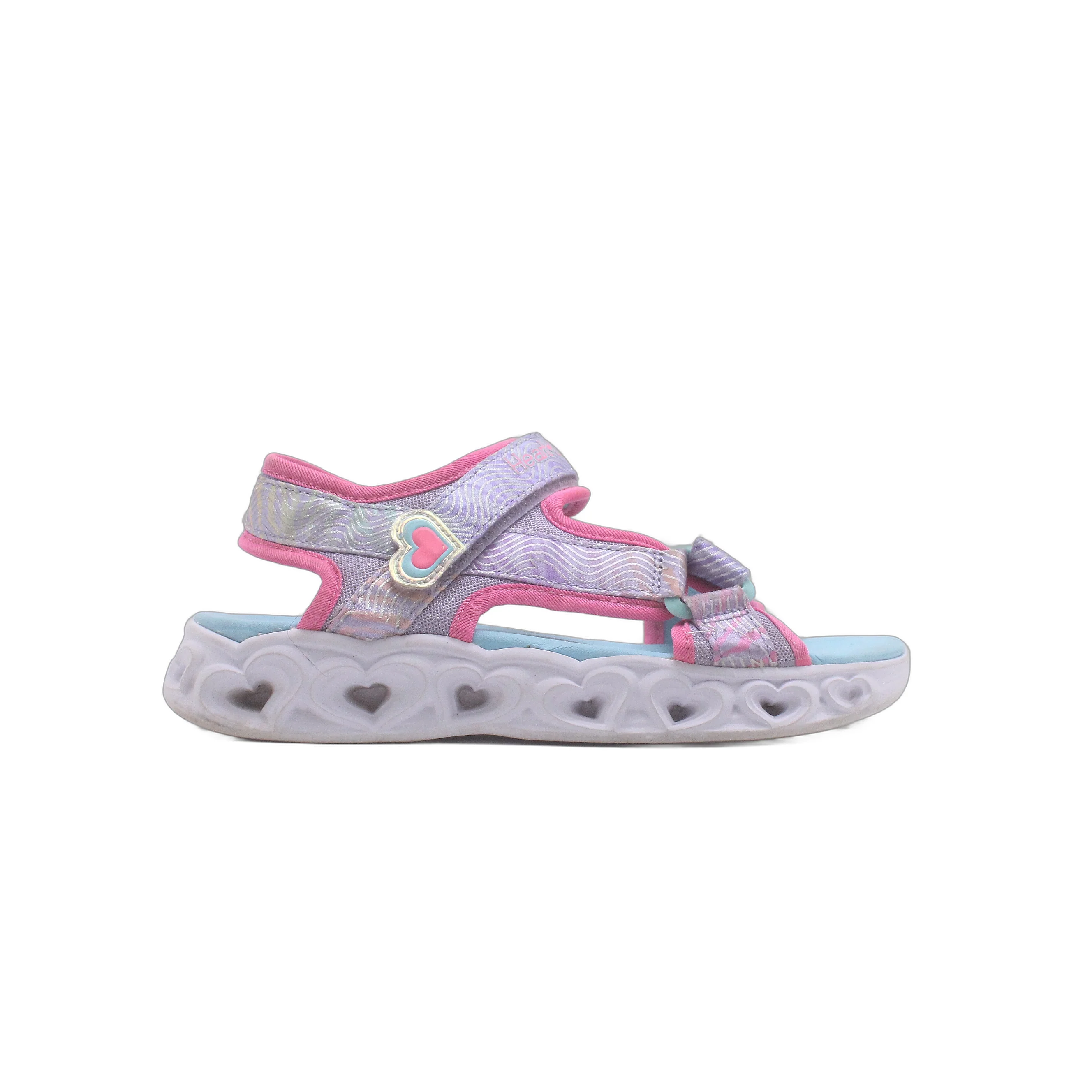SKECHERS Heart Lights Rainbow Lux Light-Up Sandal - Image 2