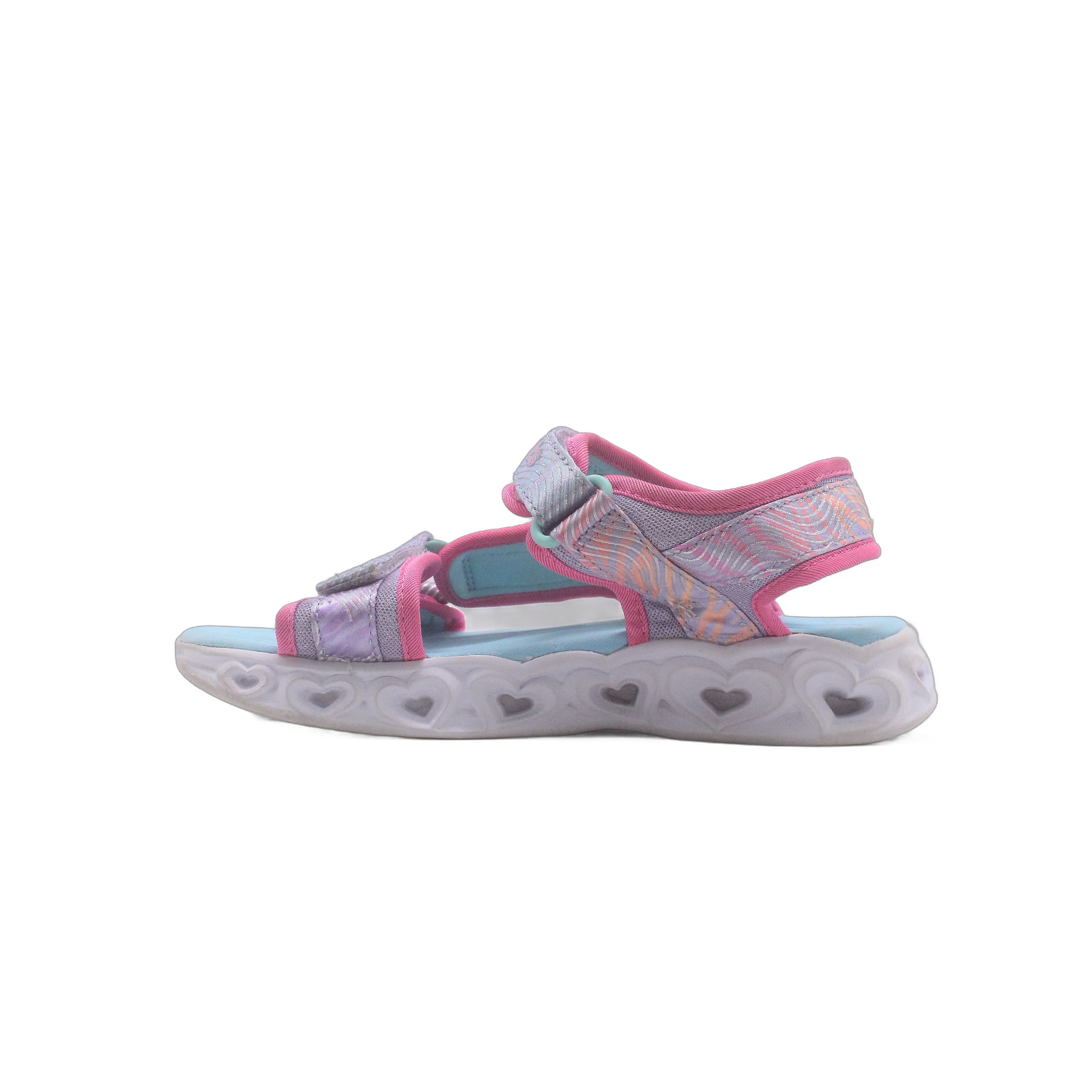 SKECHERS Heart Lights Rainbow Lux Light-Up Sandal - Image 3