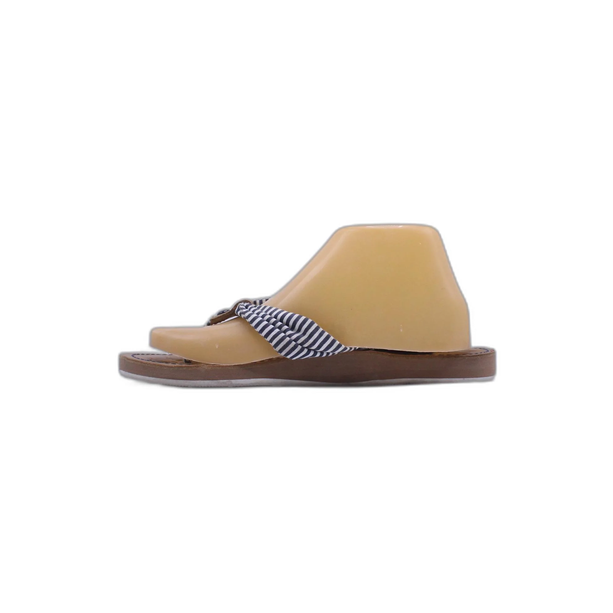 Sperry Sandals Flip Flop Thong Brown Leather Toe Post Slip On - Image 2