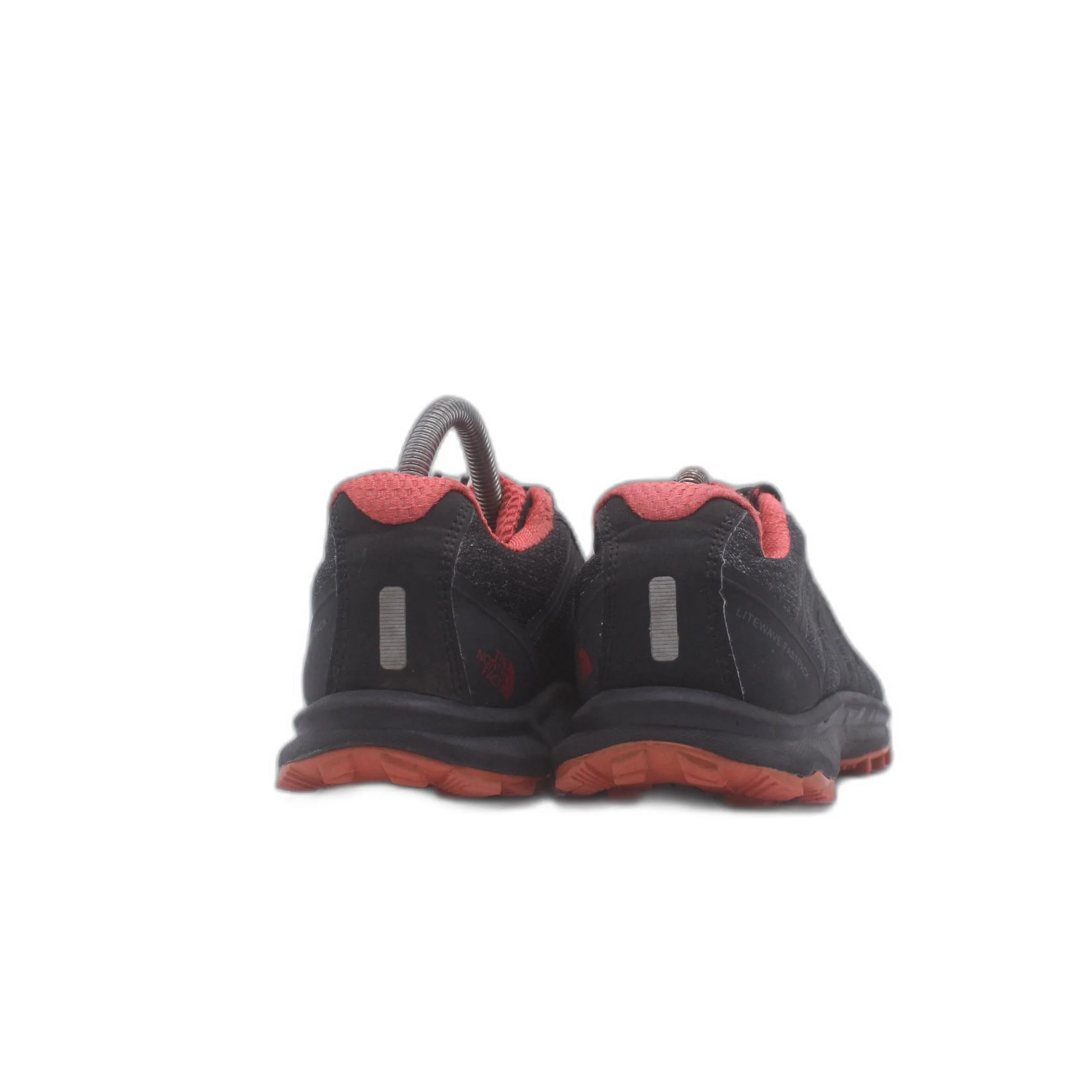 The North Face Litewave Fastpack Hiking Black Red Ortholite Shoe - Image 4